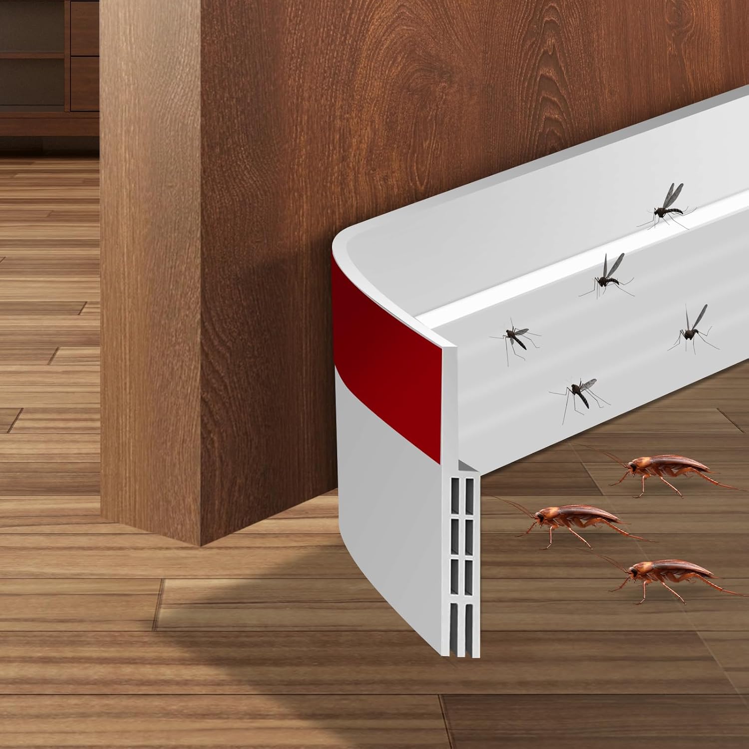 Ainiv Door Draft Stopper Under Door Seal Anti-Collision White