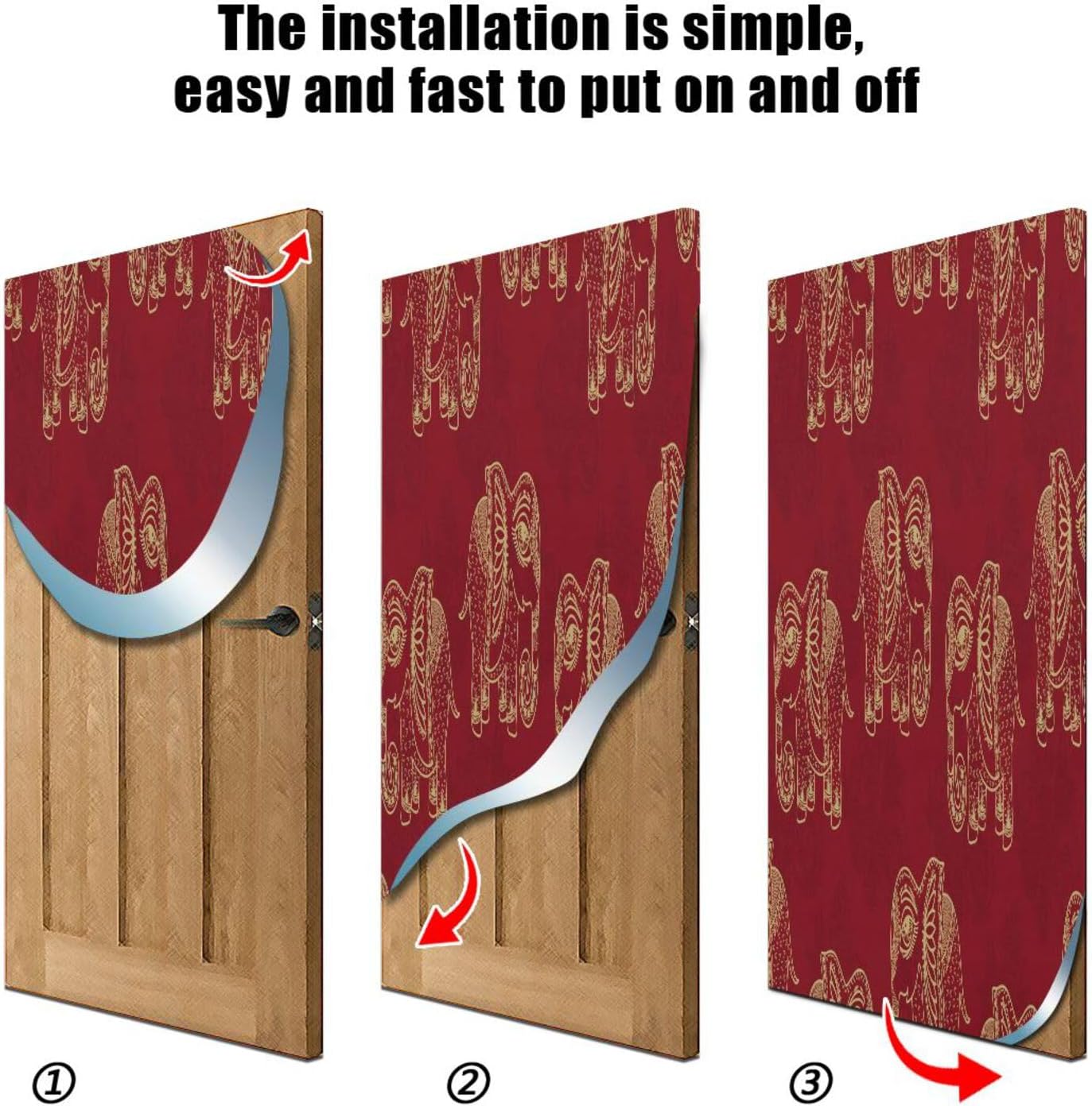 Susiyo Golden Little Elephant Halloween Door Cover