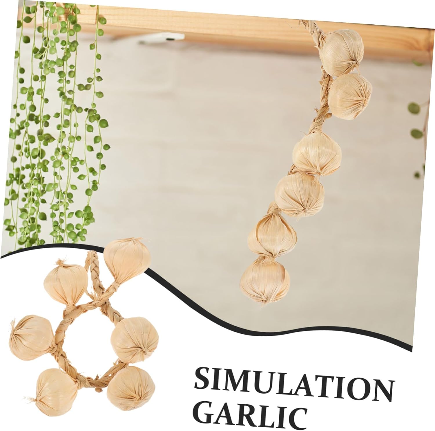 Realistic Garlic String Pendant for Home Decor
