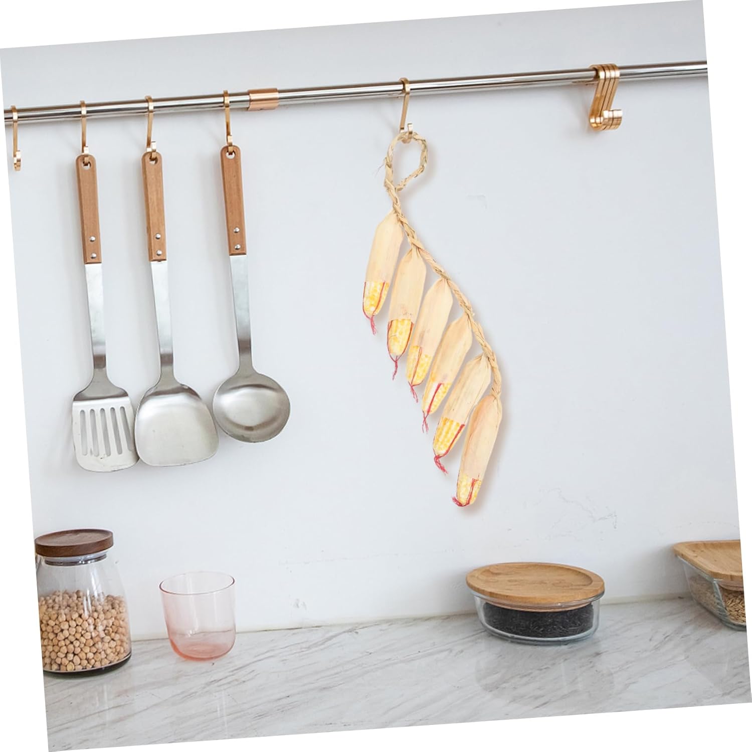 2Pcs Realistic Fake Corn Skewers Hanging Decor