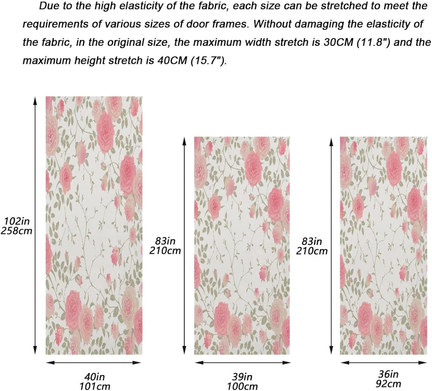 Susiyo Floral Vector Halloween Door Cover Stretch Fabric