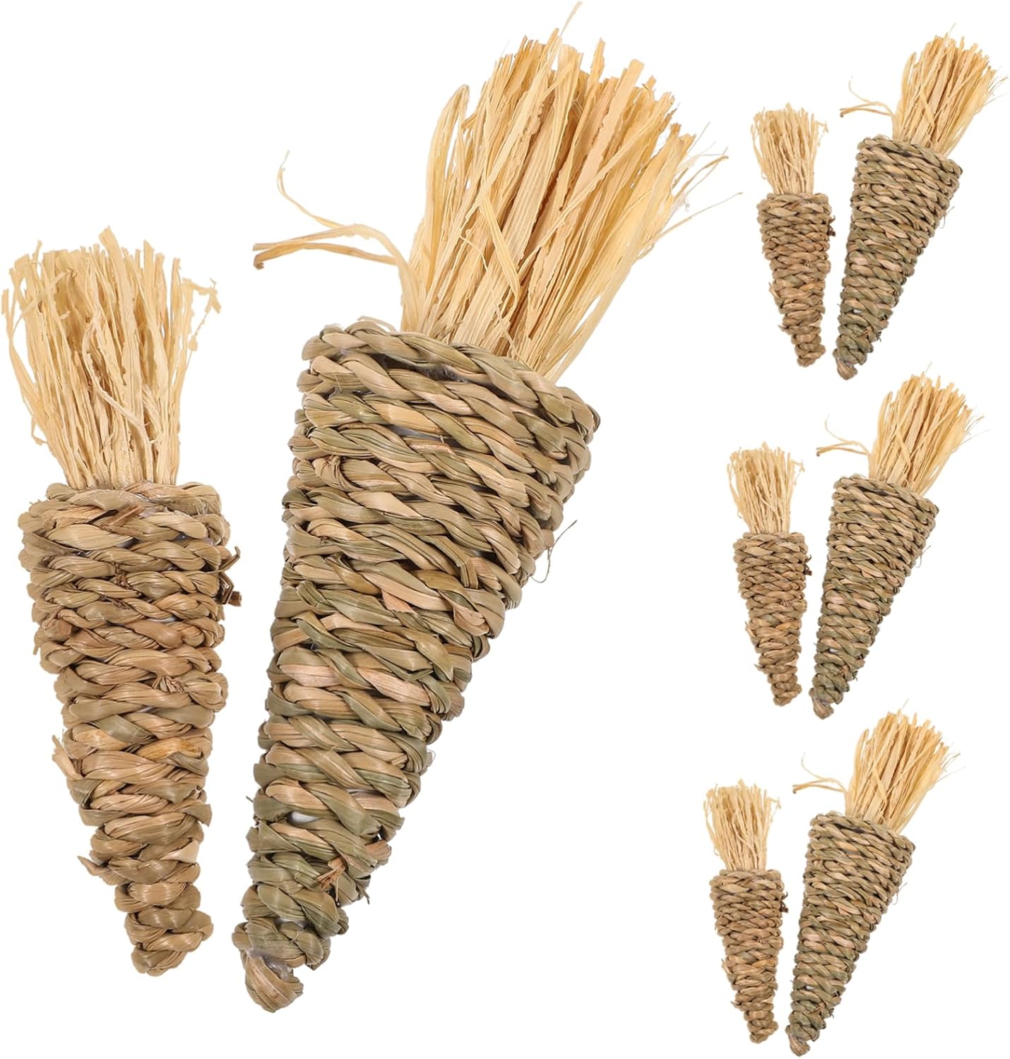 8pcs Woven Carrot Pendant Decorations for Easter