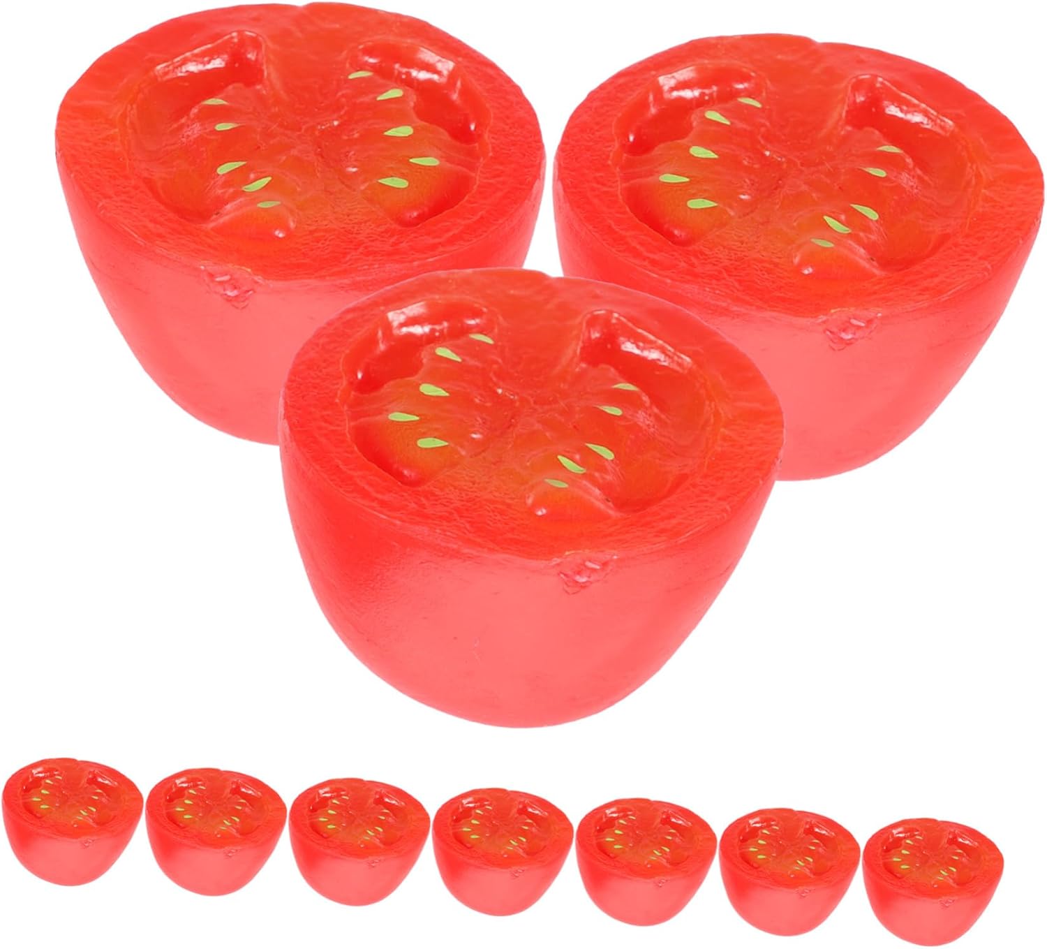 Cabilock 10pcs Lifelike Fake Cherry Tomato Decor Models