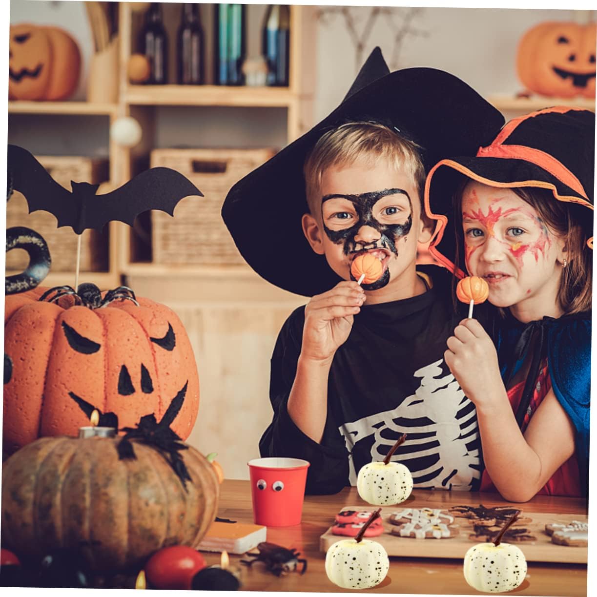 20pcs Artificial Pumpkins for Halloween Decorations