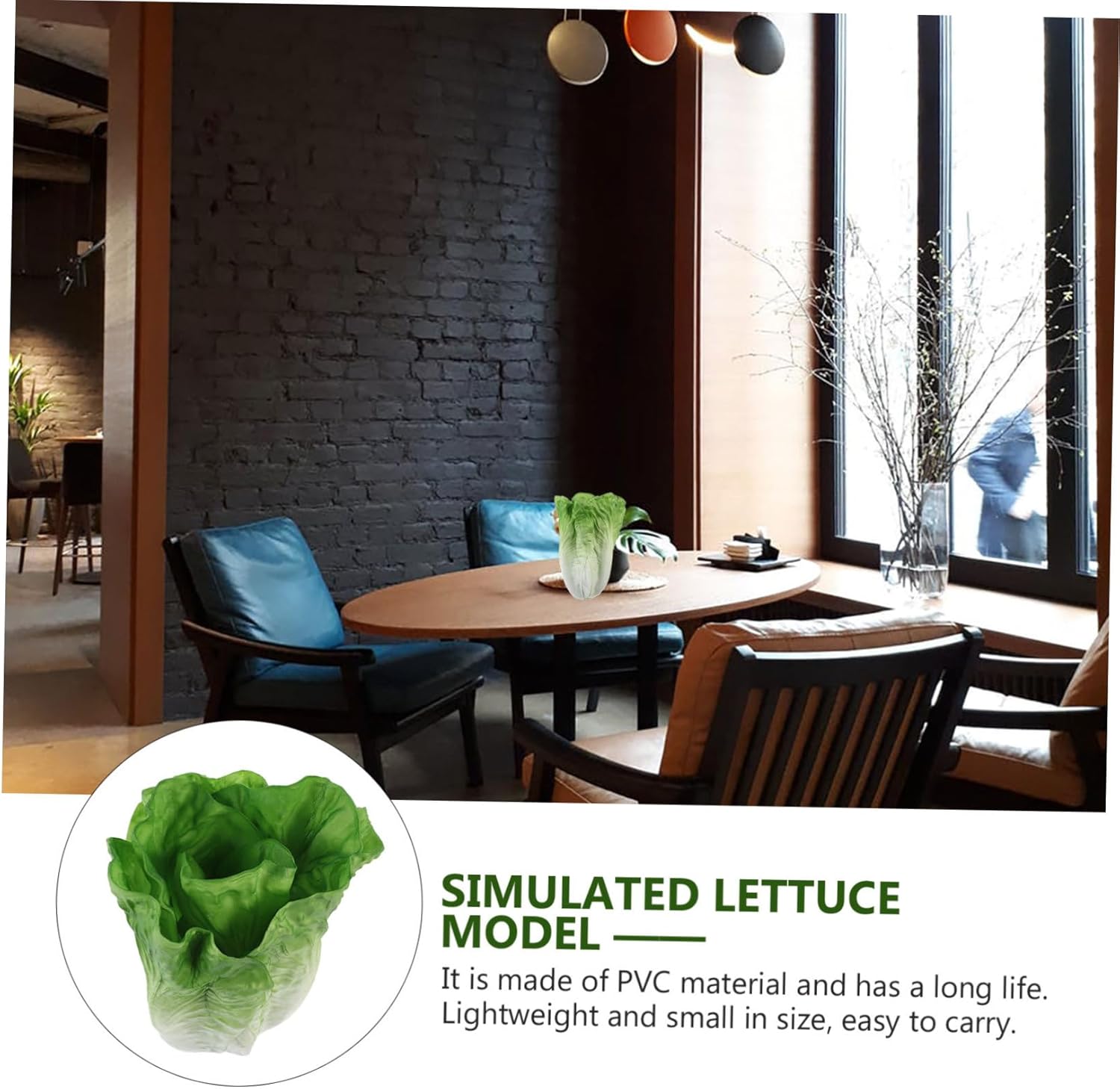 Yardenfun Realistic Lettuce Model for Home Restaurant and Photography