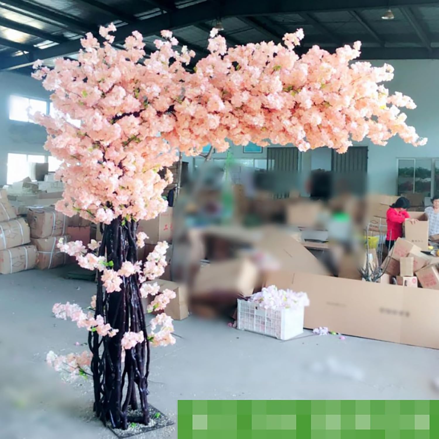 Handmade Silk Cherry Blossom Tree Artificial Decor 12x1m