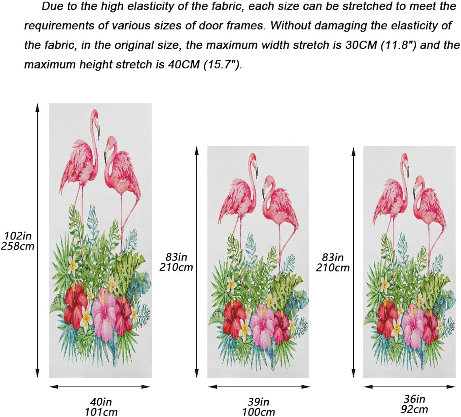 Susiyo Pink Flamingo Halloween Door Cover 32x79 in 1