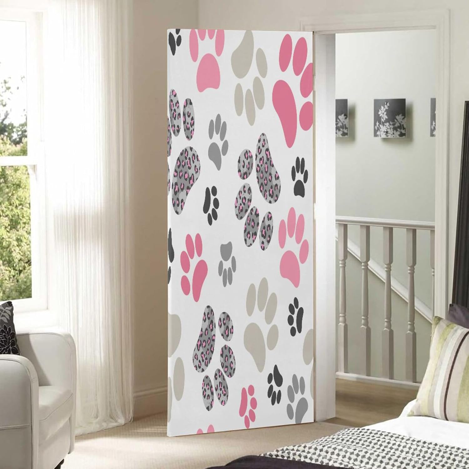 Susiyo Pink Cats Paws Halloween Door Cover