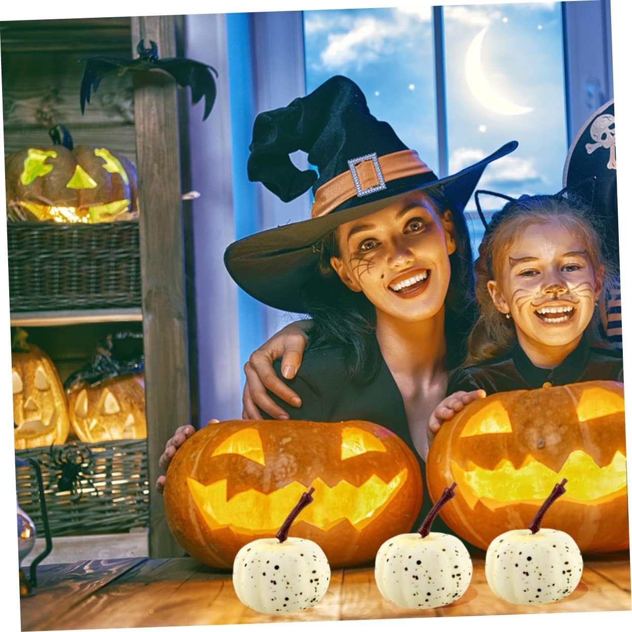 Ciieeo Lifelike 20pcs Faux Pumpkins for Halloween Decorations