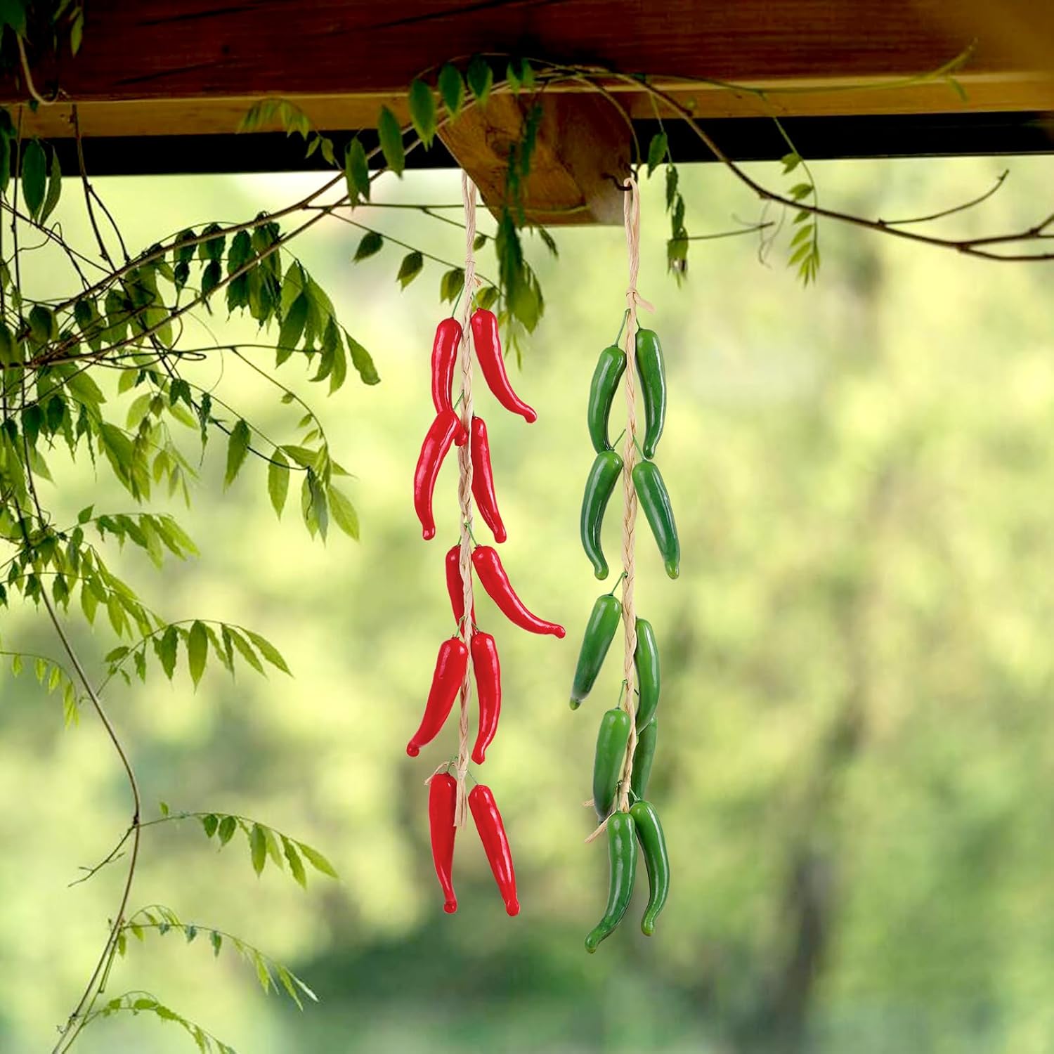 Emivery Artificial Pepper Garland 2Pcs Hanging String