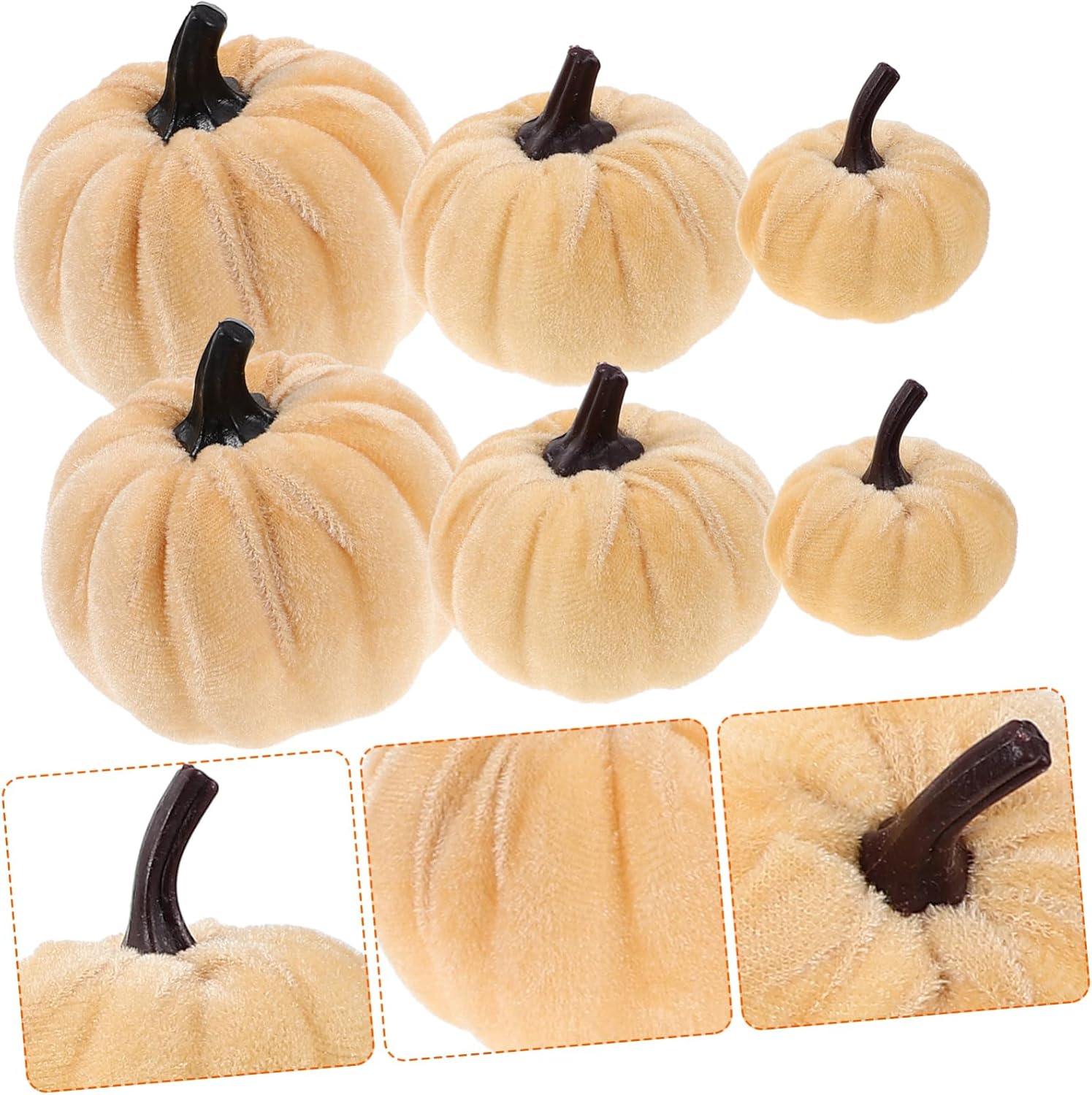 LIFKOME 6Pcs Artificial Pumpkins Halloween Decor