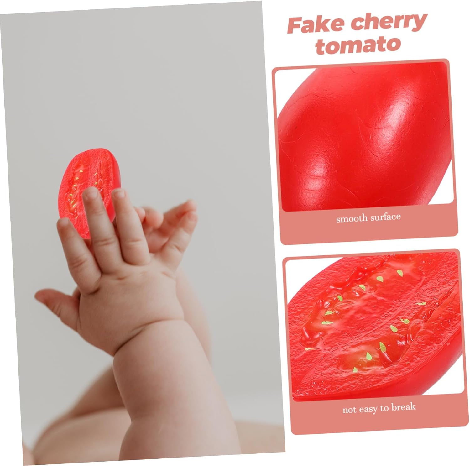 PRETYZOOM 10pcs Realistic Cherry Tomato Decor Models
