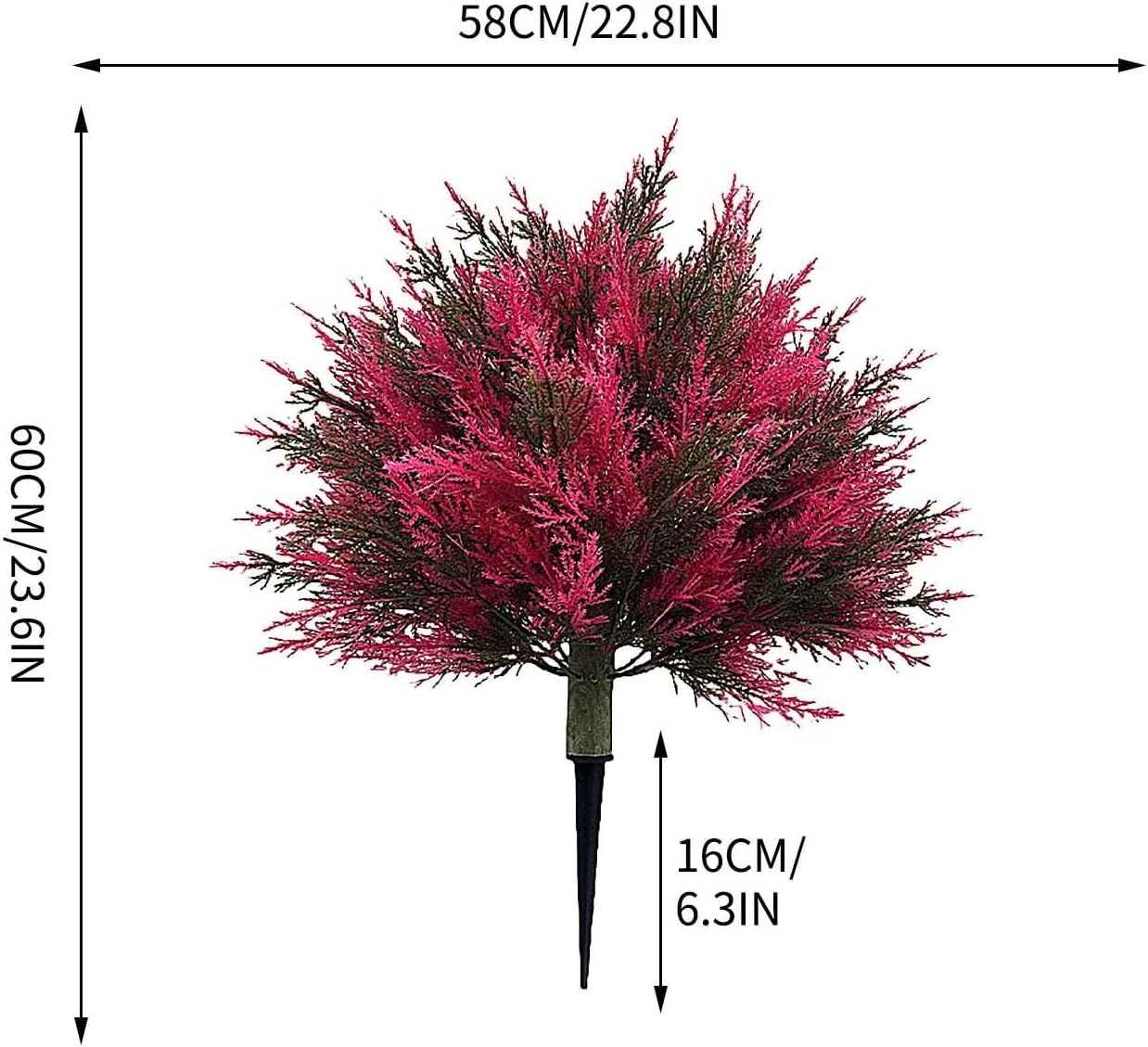 22 Inch Artificial Cedar Topiary Ball Trees Purple Fade Resistant
