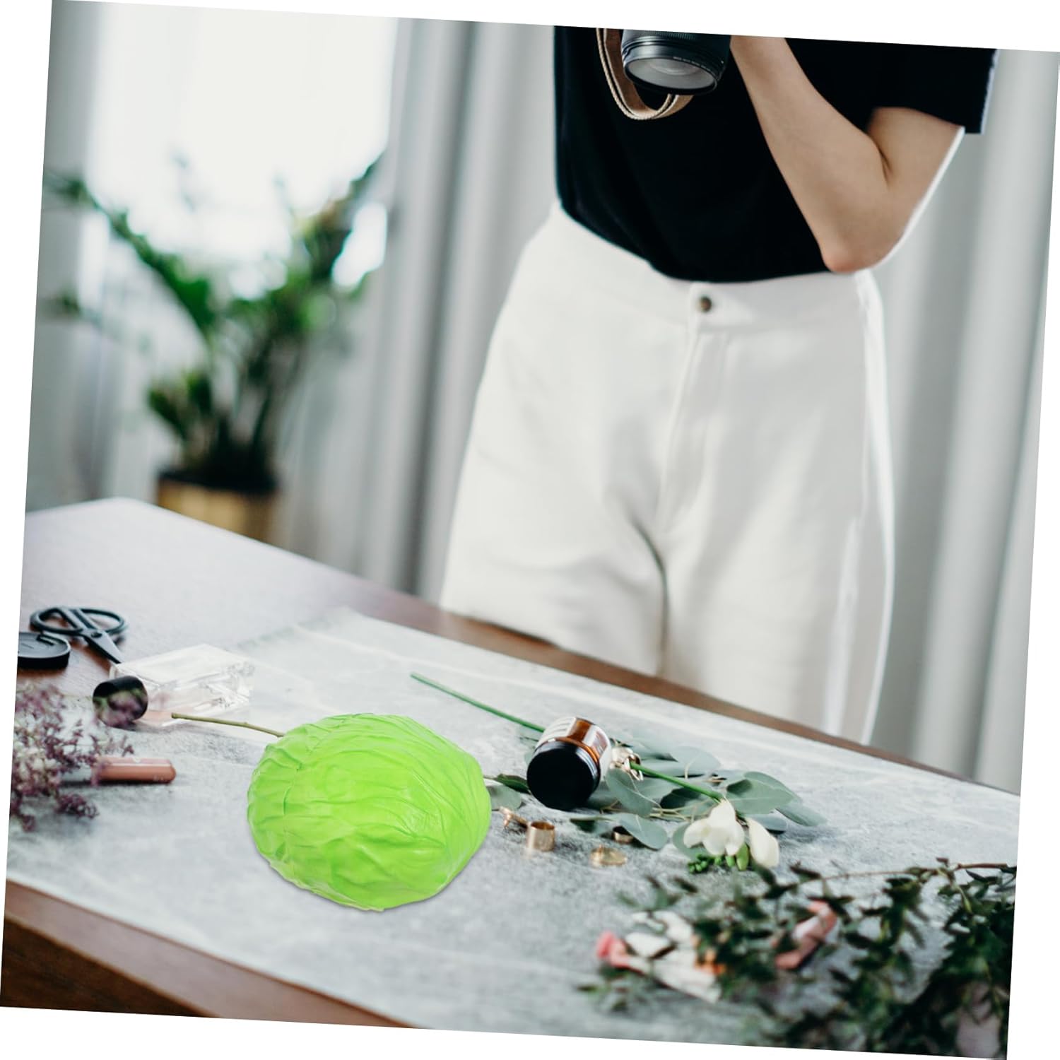 Realistic Artificial Cabbage Decor for Home Office