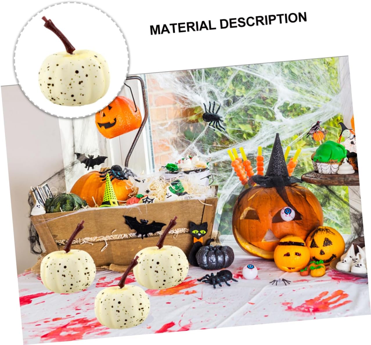 20pcs Artificial Pumpkins for Halloween Decorations