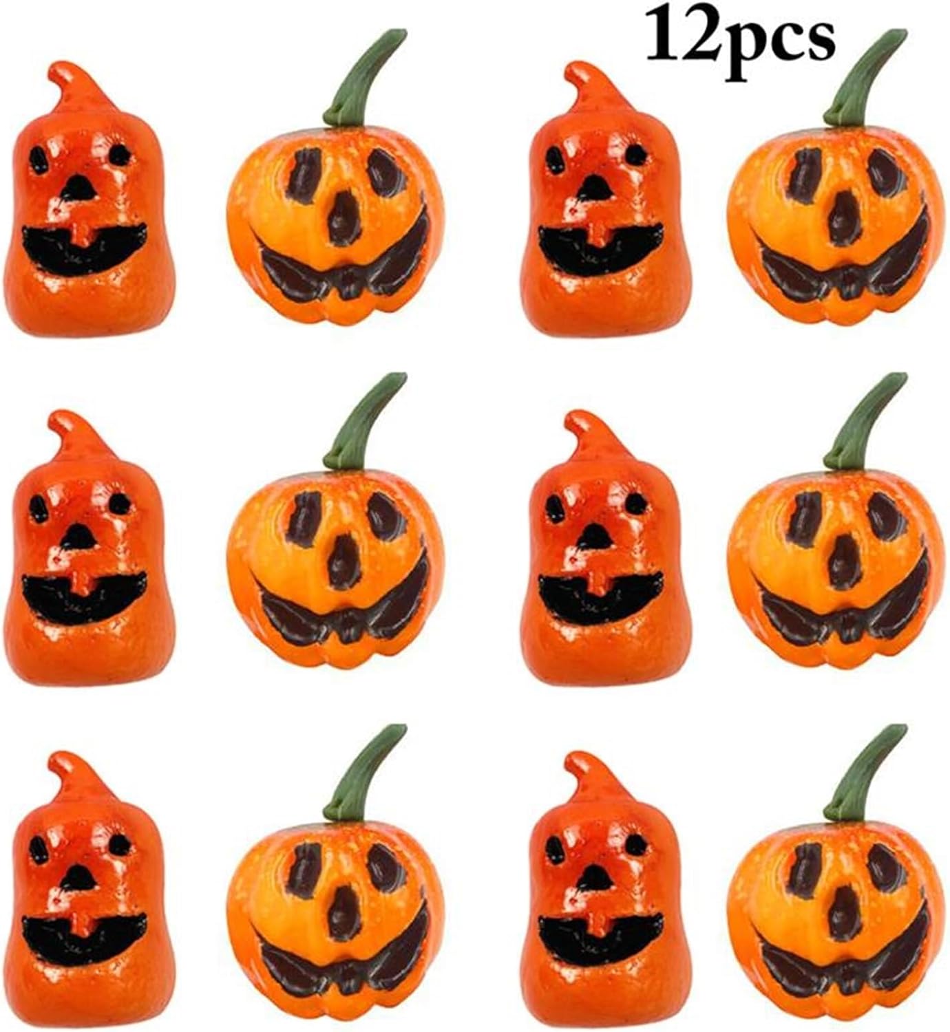 12pcs Decorative Halloween Pumpkin Props for Parties and Photography