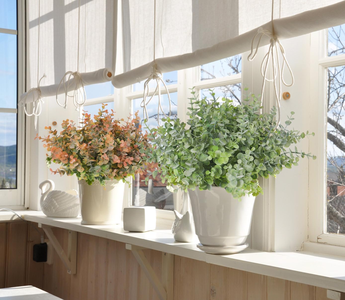 8 Bundles Artificial Boxwood Bushes for Home Office Decor