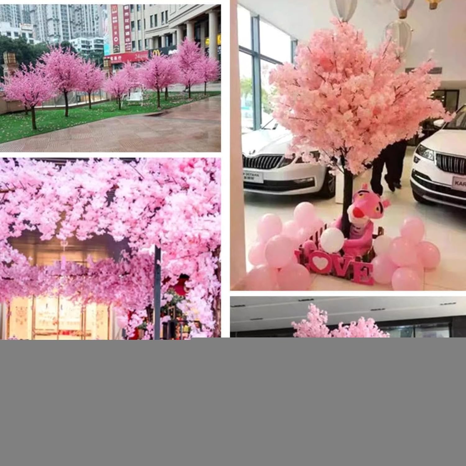 QIUPAI Artificial Cherry Blossom Tree 1x06m Wedding Decor