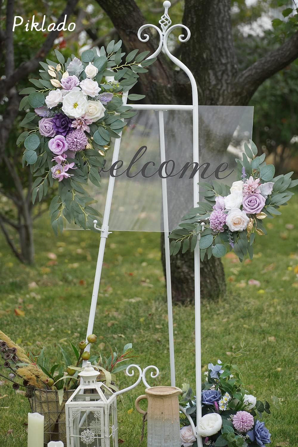 Faux Flower Swag Set of 2 for Wedding Welcome Sign