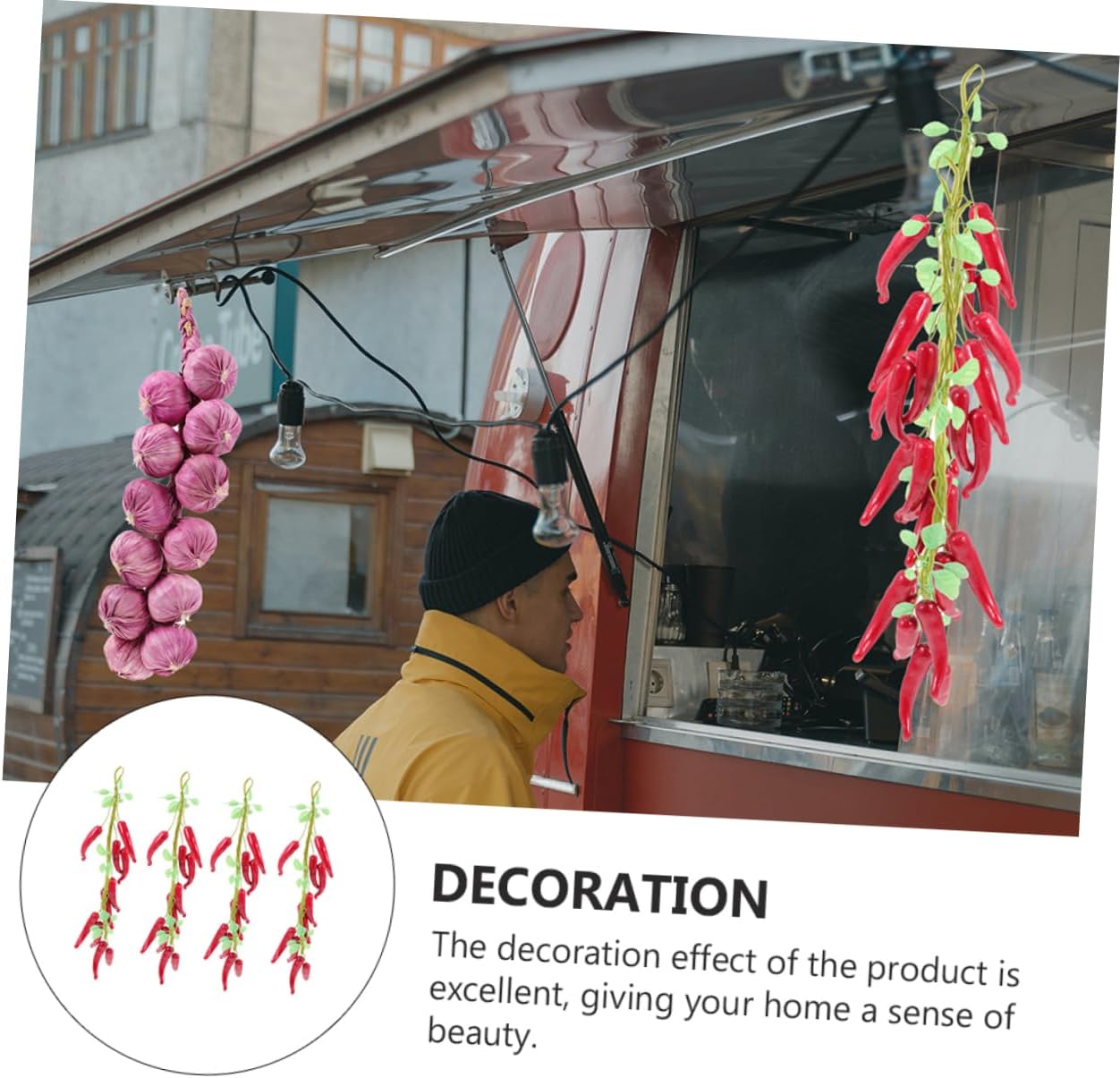 ABOOFAN 4pcs Artificial Pepper Hanging Decorations