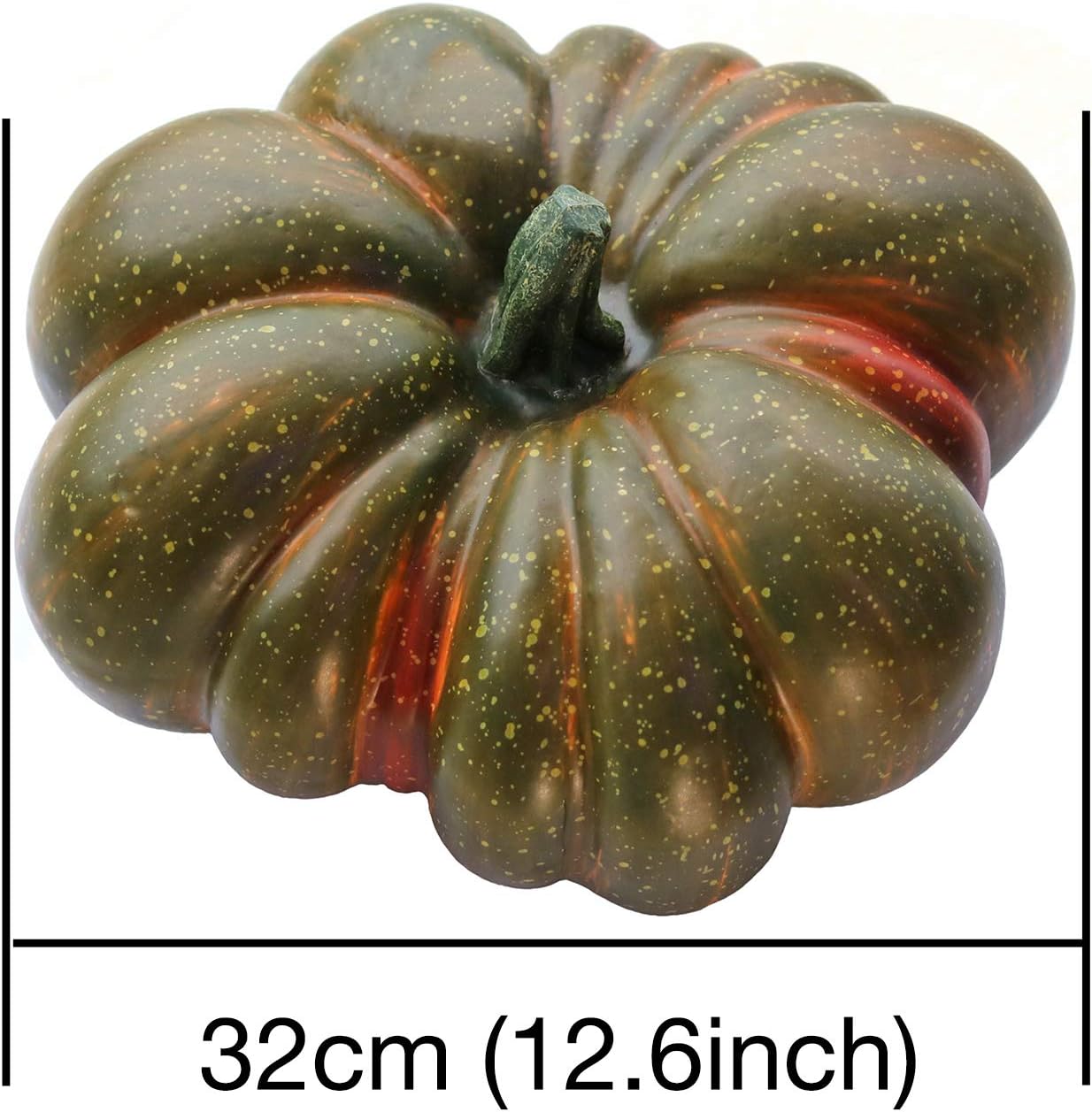Big Artificial Pumpkin for Fall Decor Green 126inch Handmade