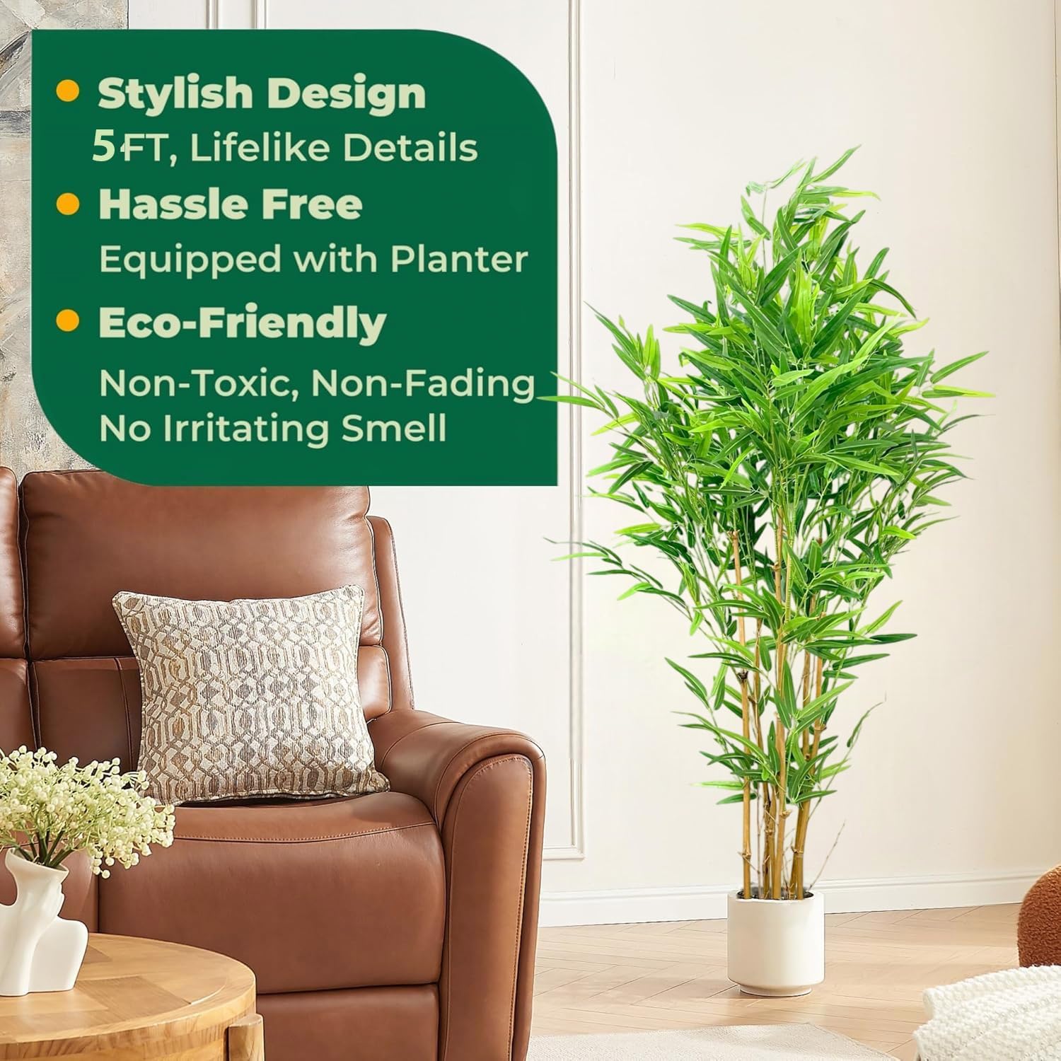 Happygrill Artificial Bamboo Tree 5ft High