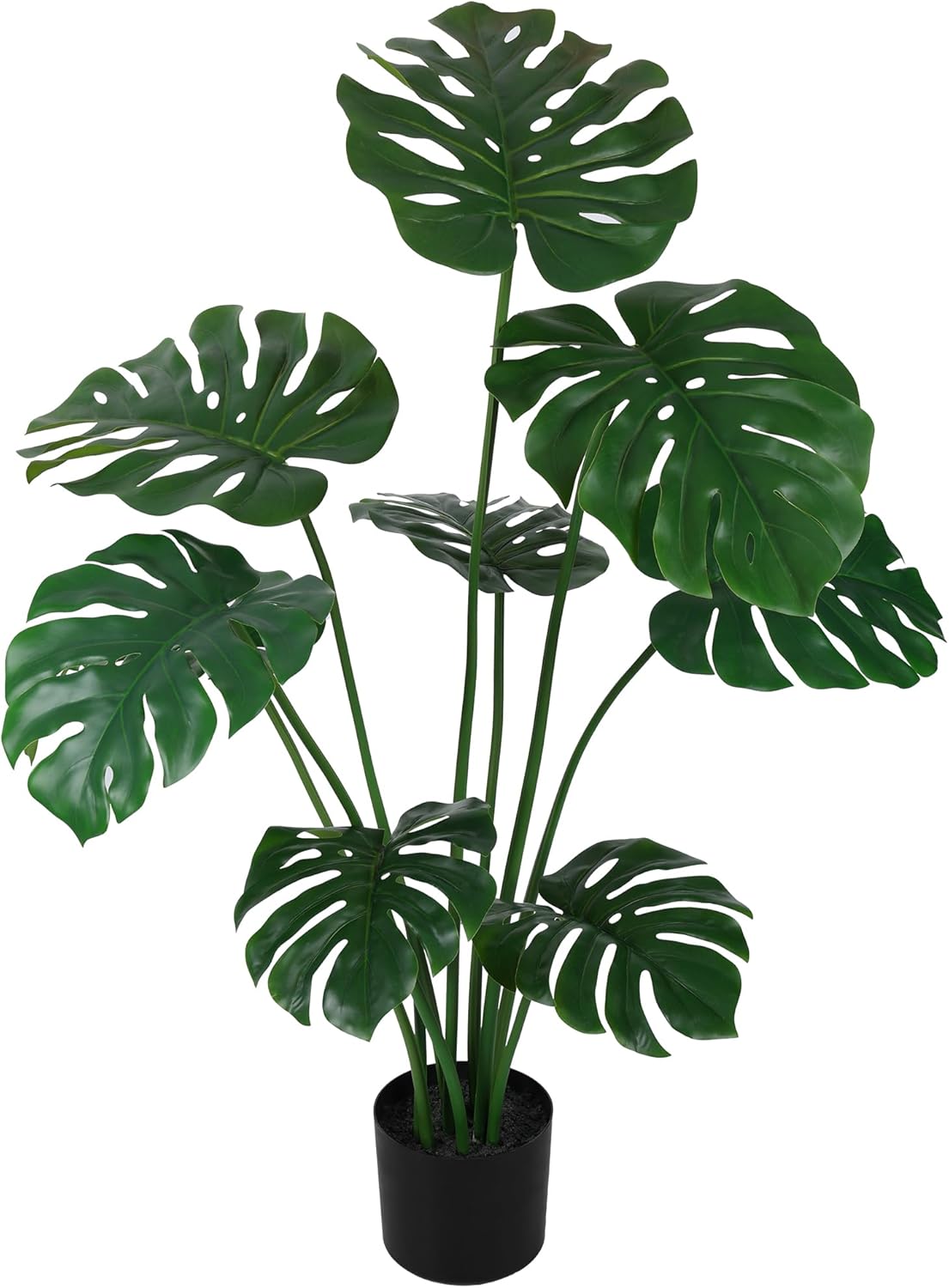 Saksun 35ft Artificial Monstera Deliciosa Plant with Pot