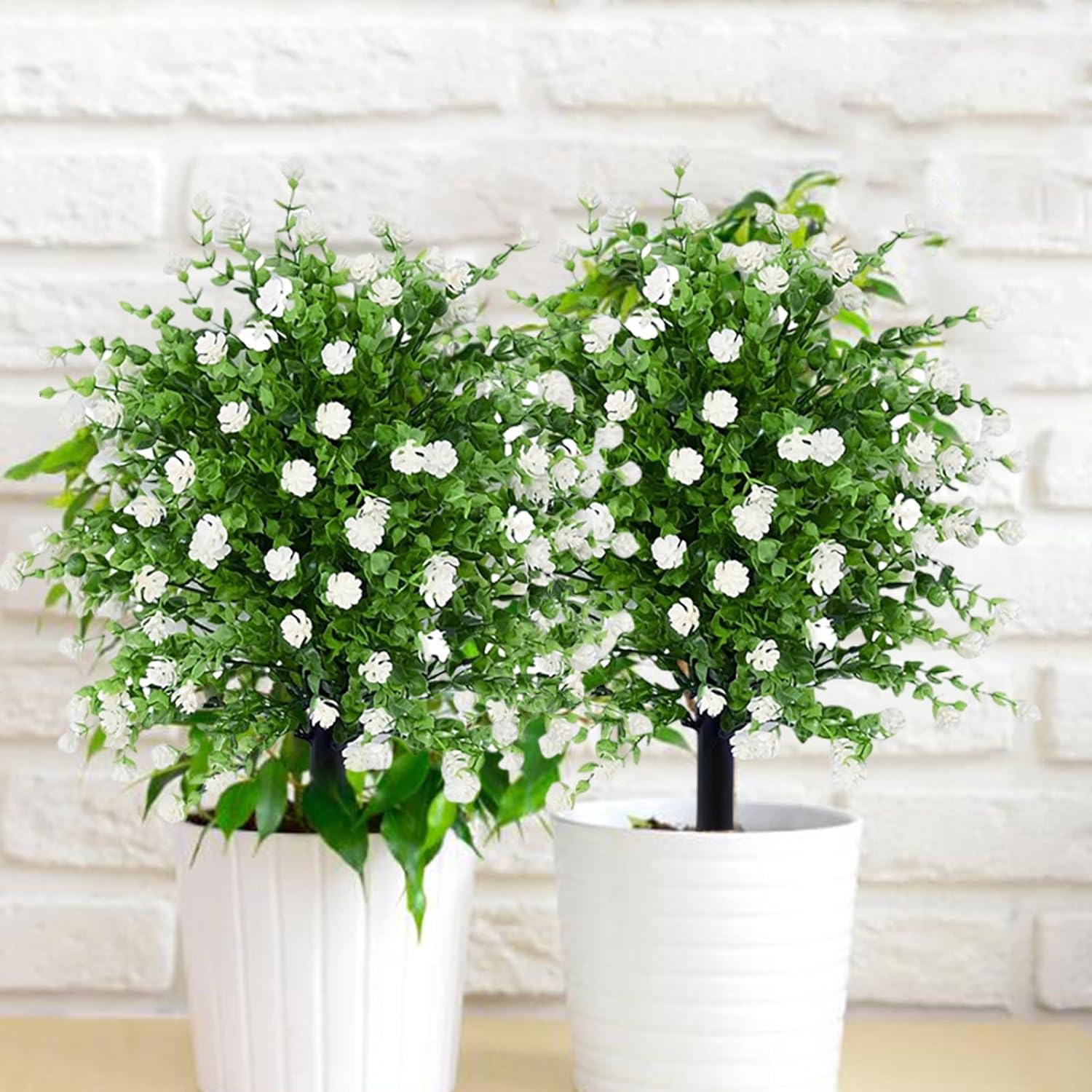 2PC Artificial Boxwood Globe Tree 23In UV Resistant Garden Decor