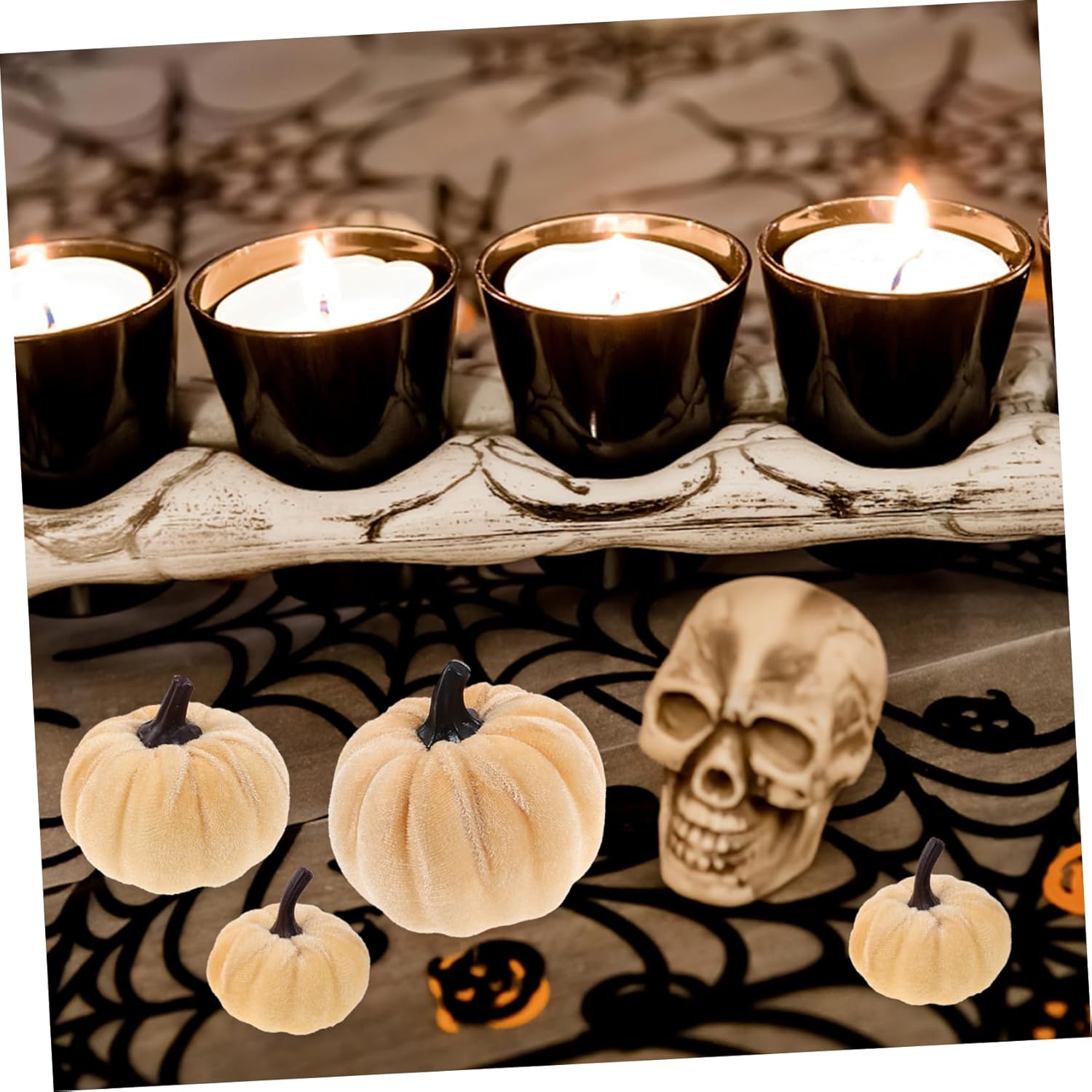 ULTECHNOVO 6Pcs Artificial Pumpkin Decorations for Halloween