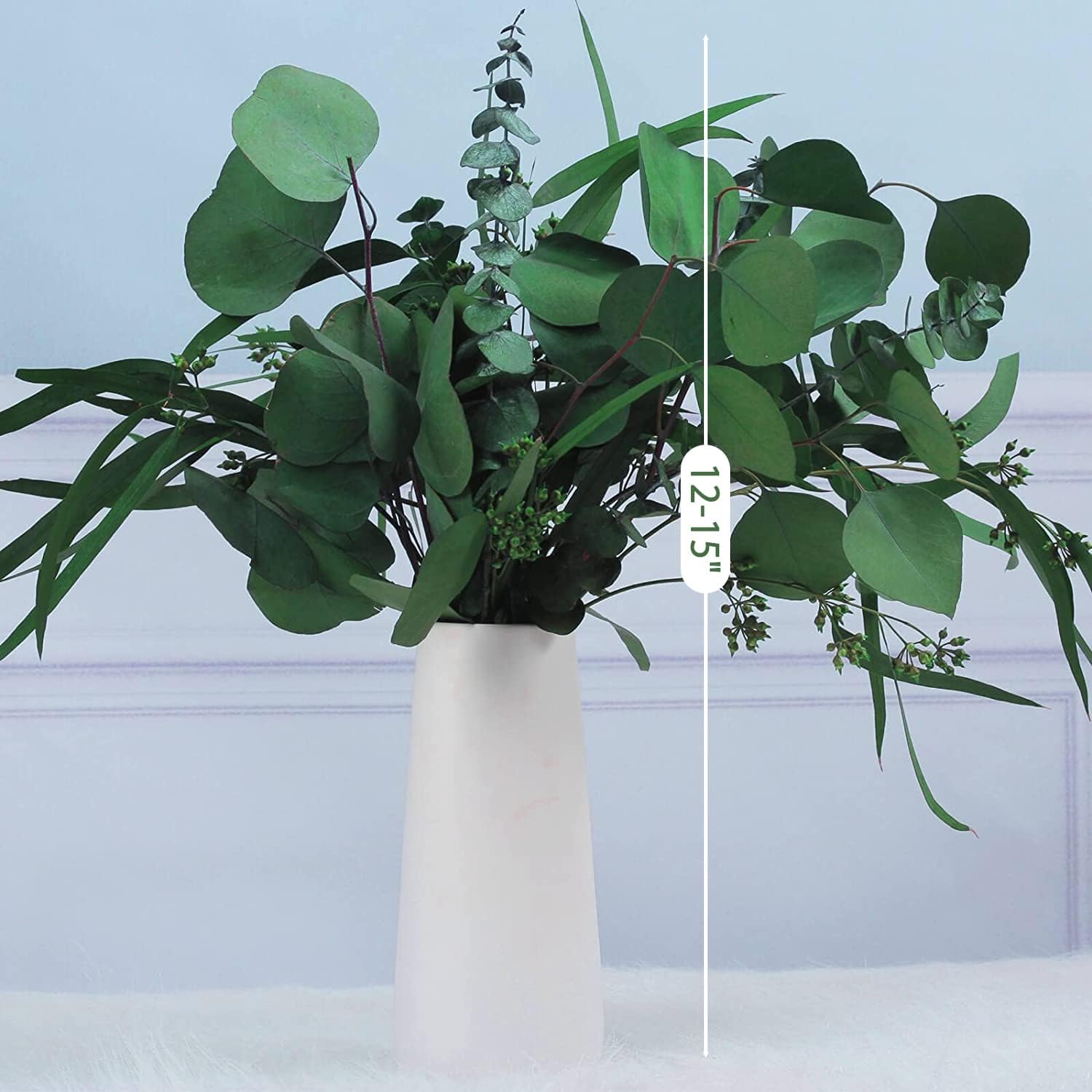 Glicrili 12Pcs Mixed Real Dried Eucalyptus Leaves Stems