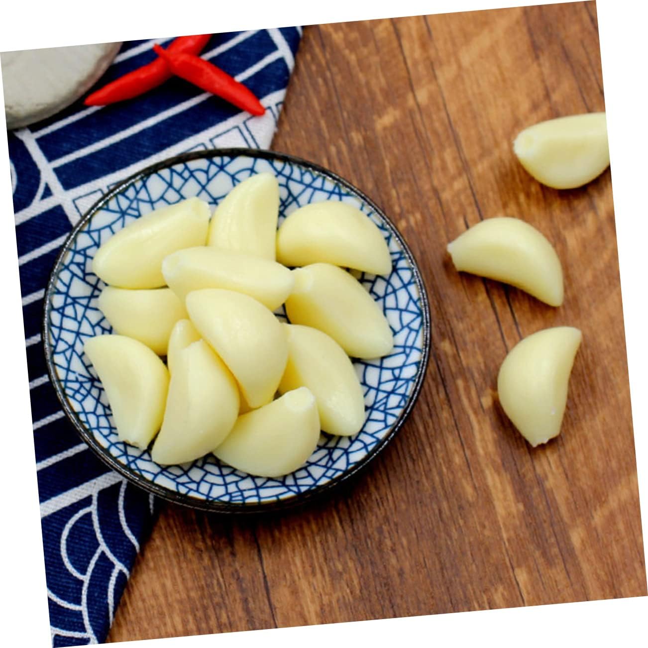 10pcs Simulated Garlic Cloves for Photography and Display