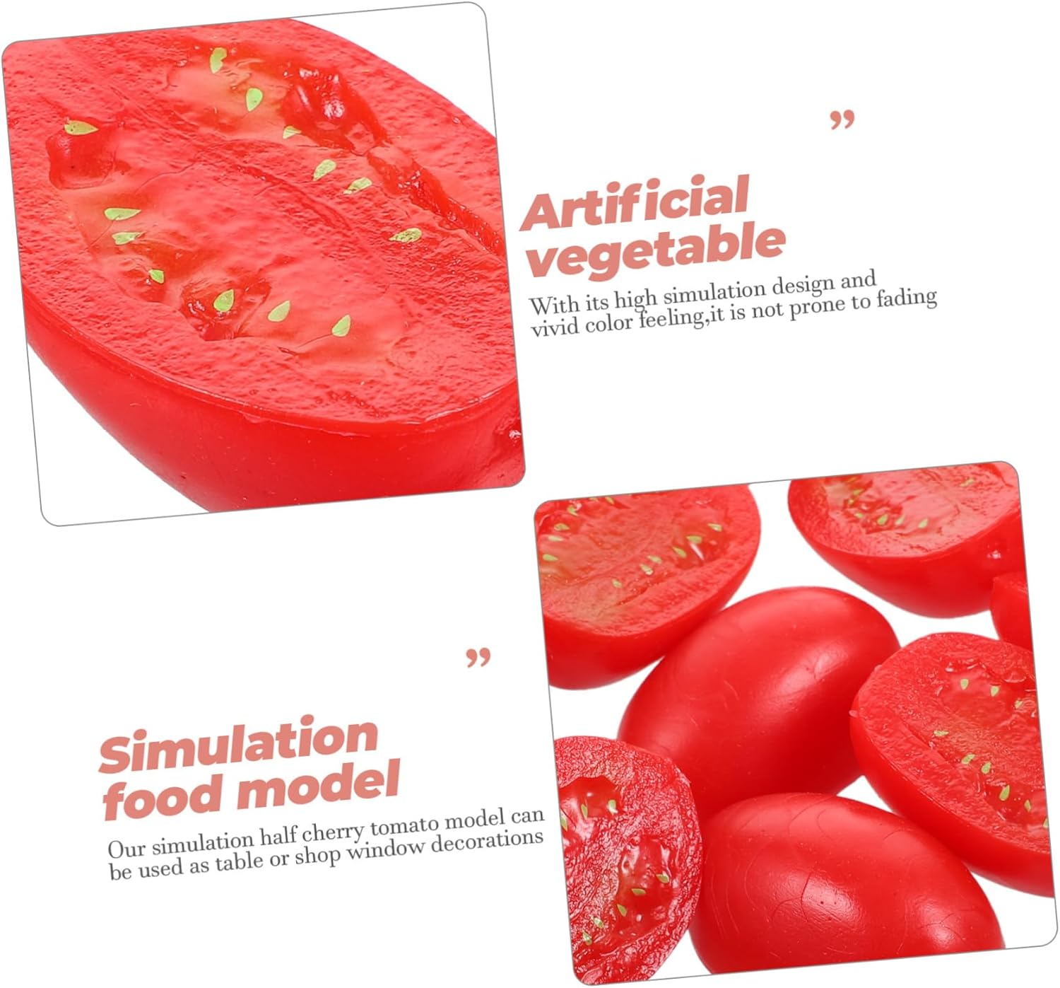 10pcs Realistic Artificial Cherry Tomato Decor Models