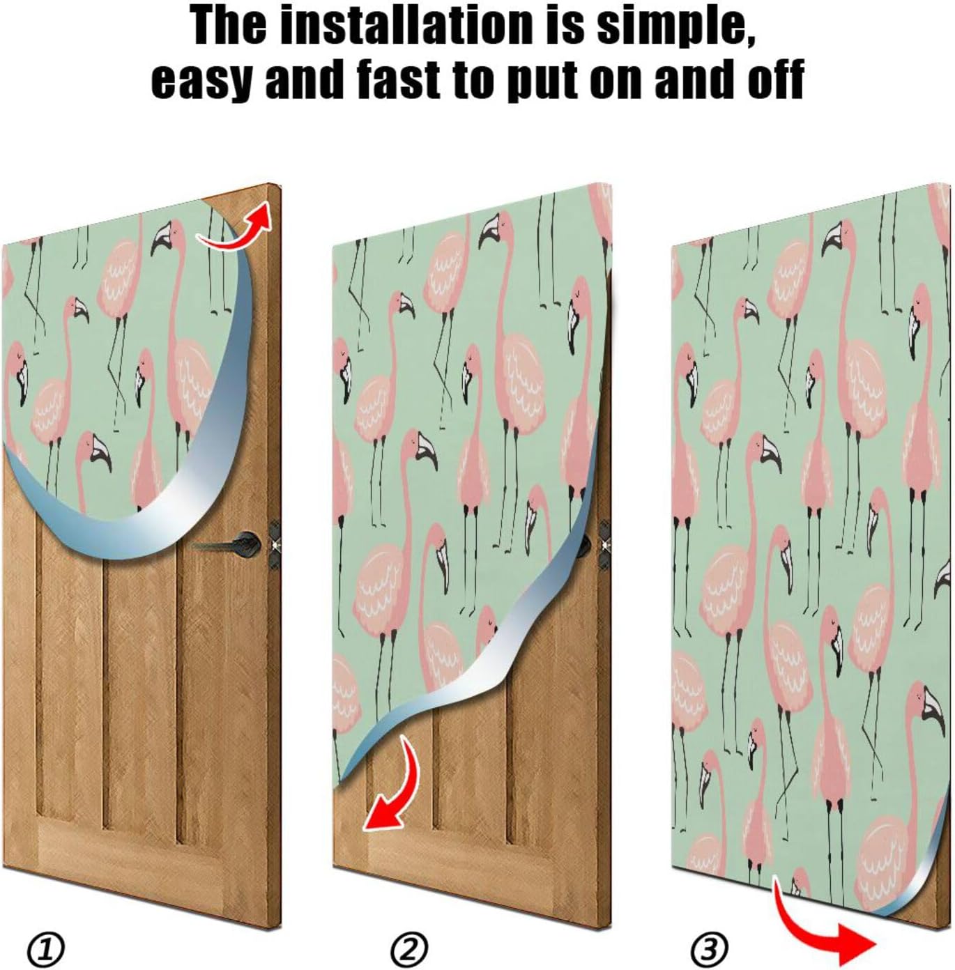 Susiyo Little Pink Flamingo Halloween Door Decoration