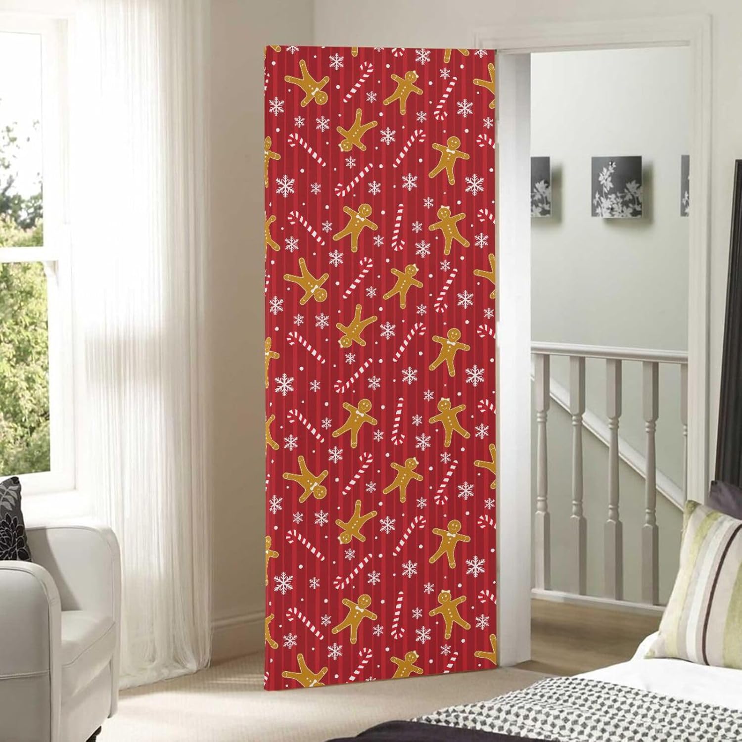 Susiyo Christmas Door Cover Decoration 32x79 in