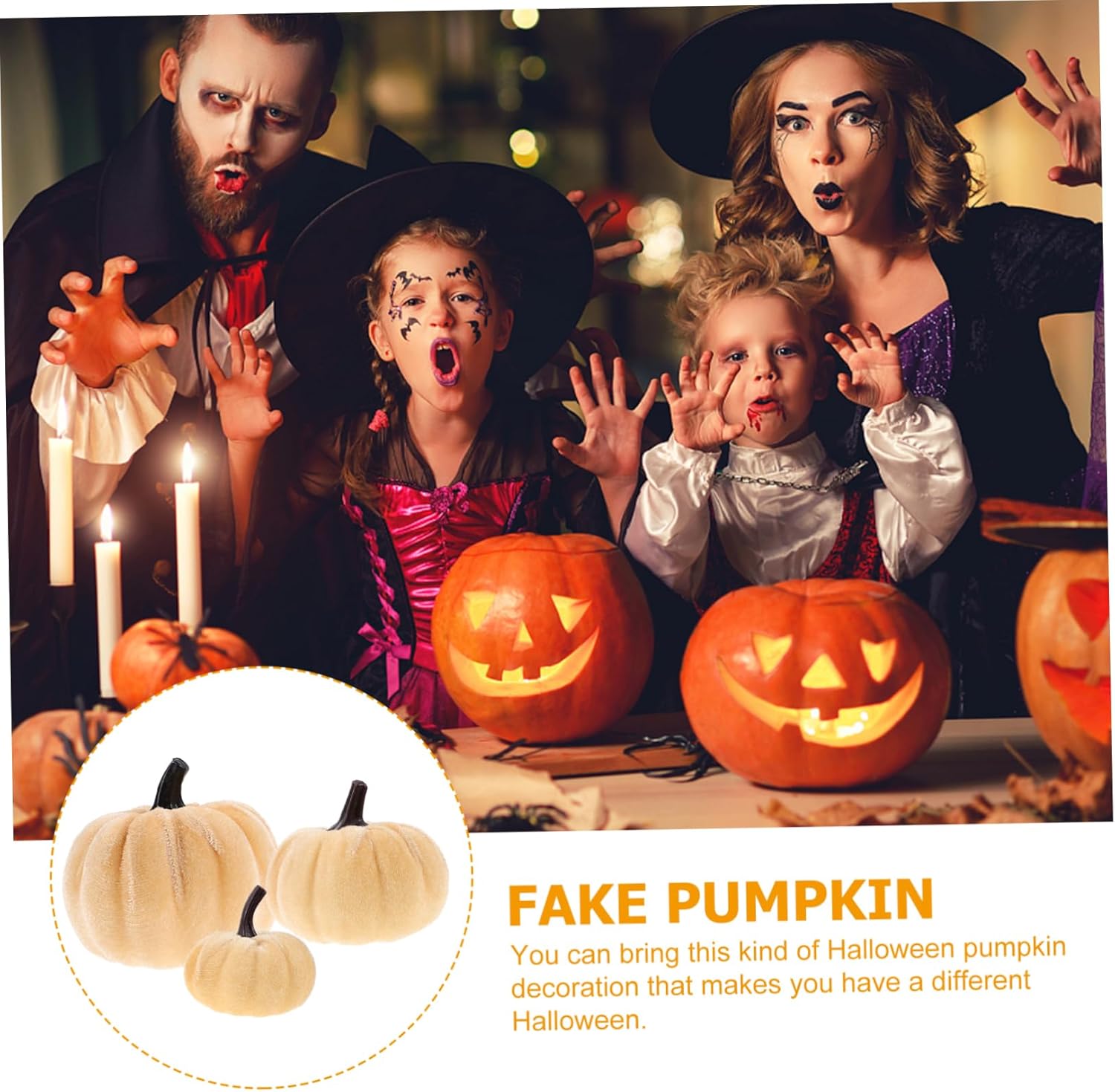 ULDIGI 6pcs Artificial Pumpkins Realistic Halloween Decor
