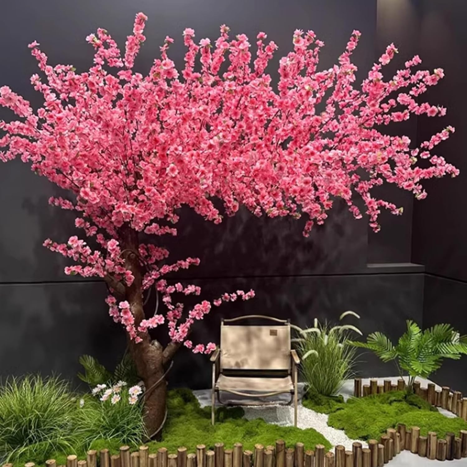 TBJEN Simulation Plant Japanese Artificial Cherry Blossom Tree 1x06m