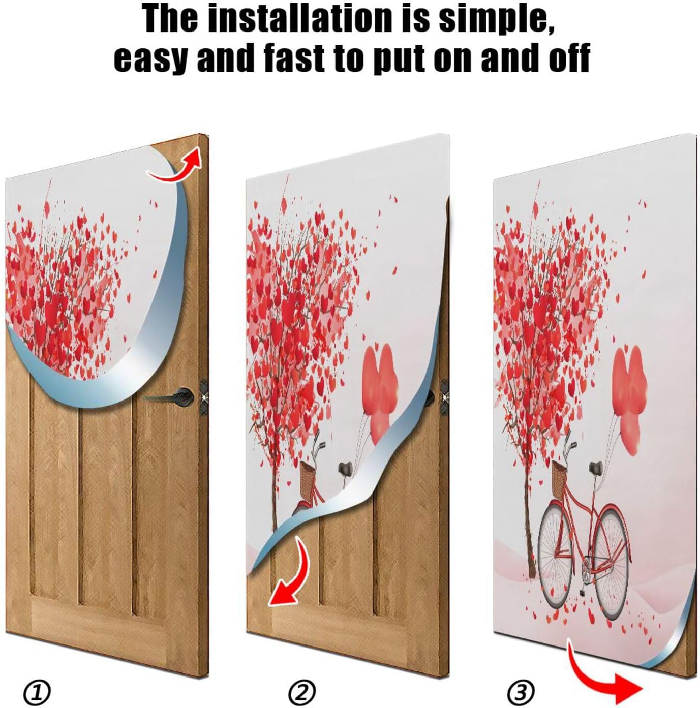 Susiyo Tree and Bicycle Halloween Door Cover 32x79 in