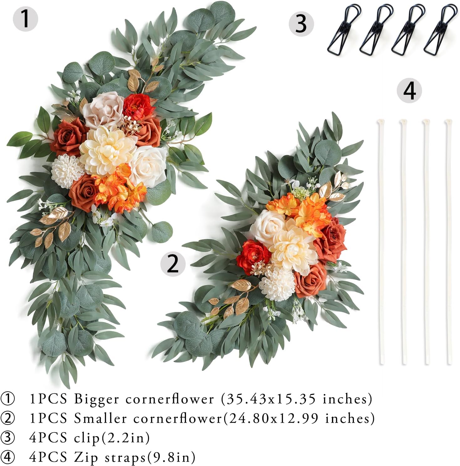 Ponatia Wedding Arch Flowers Pack of 2