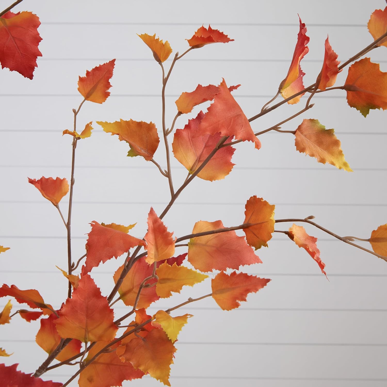 Nearly Natural 6ft Autumn Birch Artificial Fall Tree