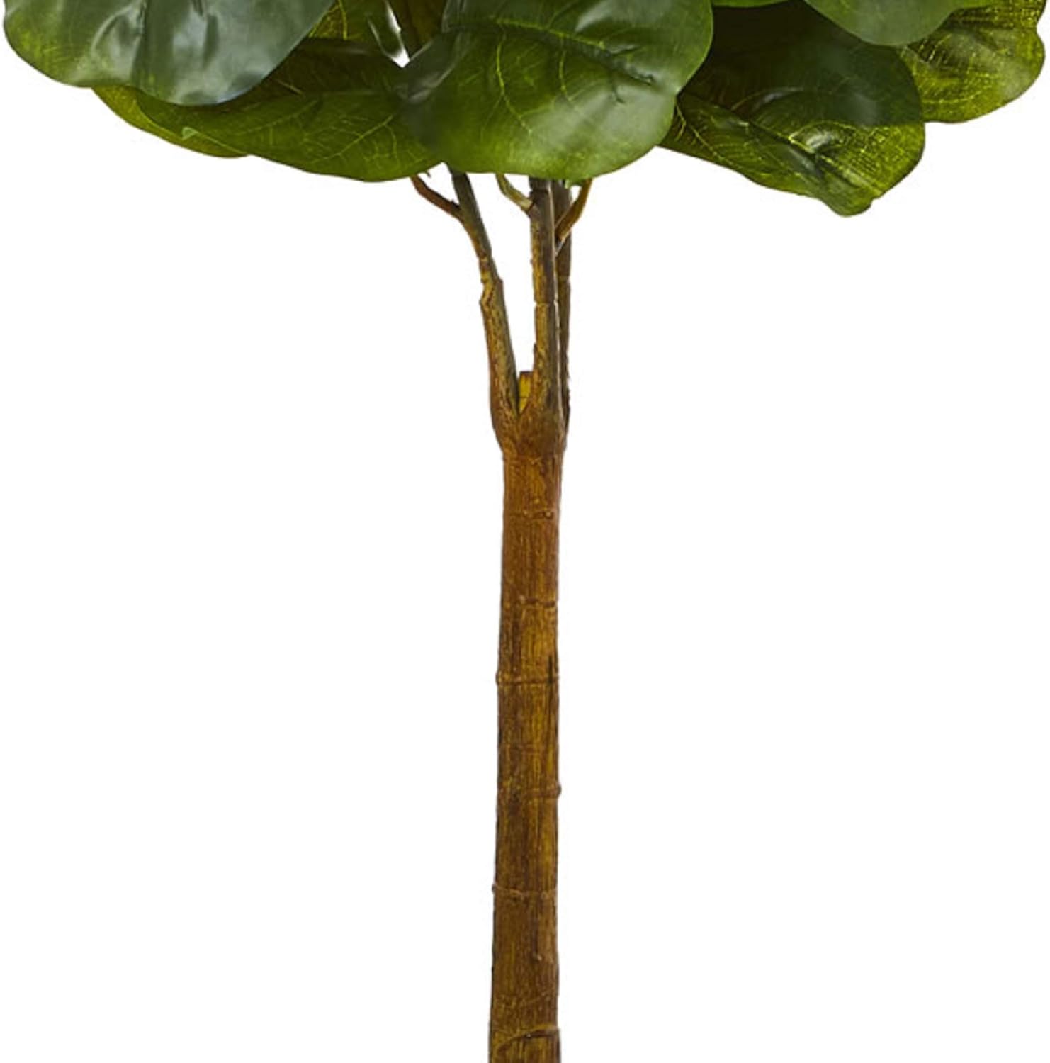 Nearly Natural 4ft Fiddle Leaf Artificial Tree in White Planter