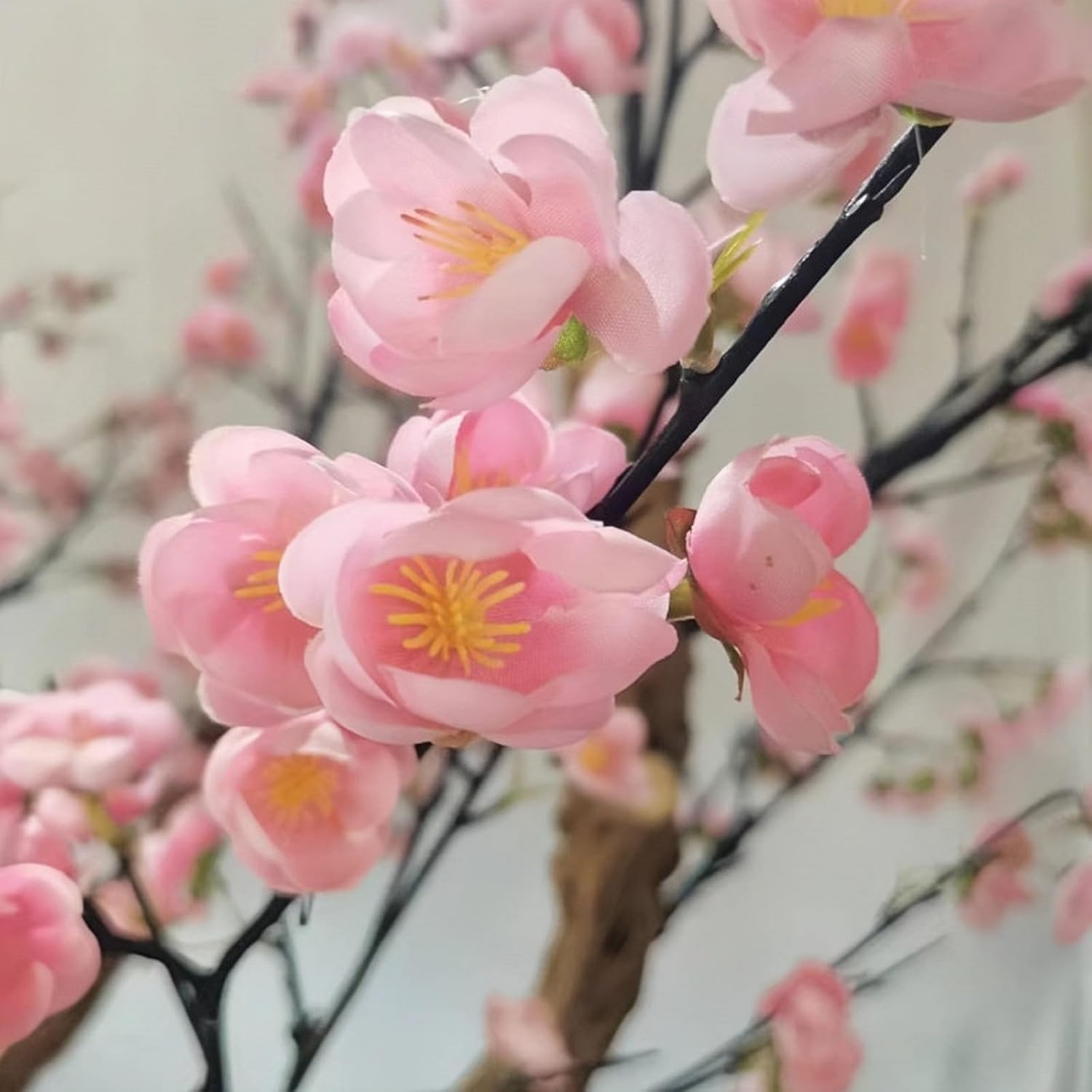 Artificial Plum Blossom Tree 1mx08m for Home Office Decor