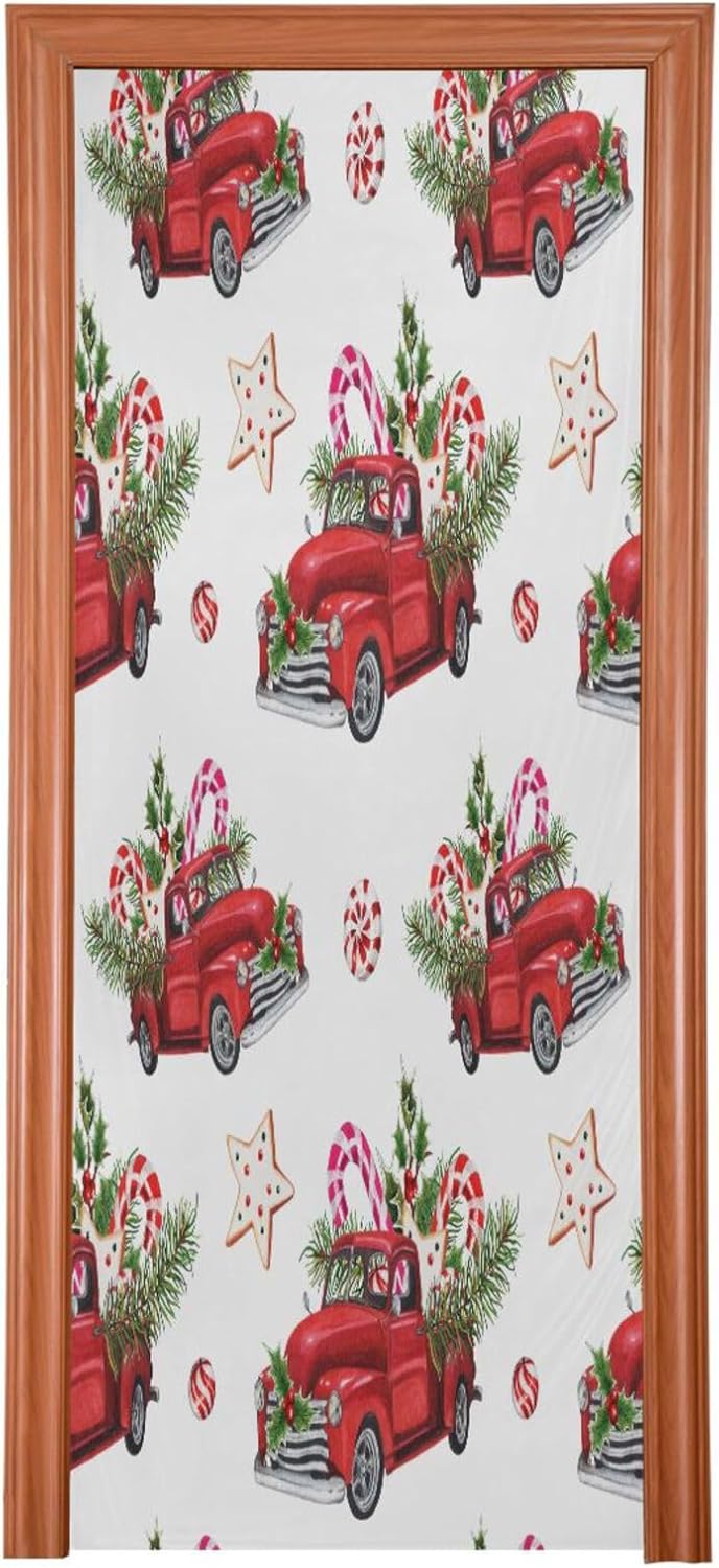 Susiyo Christmas Door Cover Decoration Stretch Fabric 32x79 in