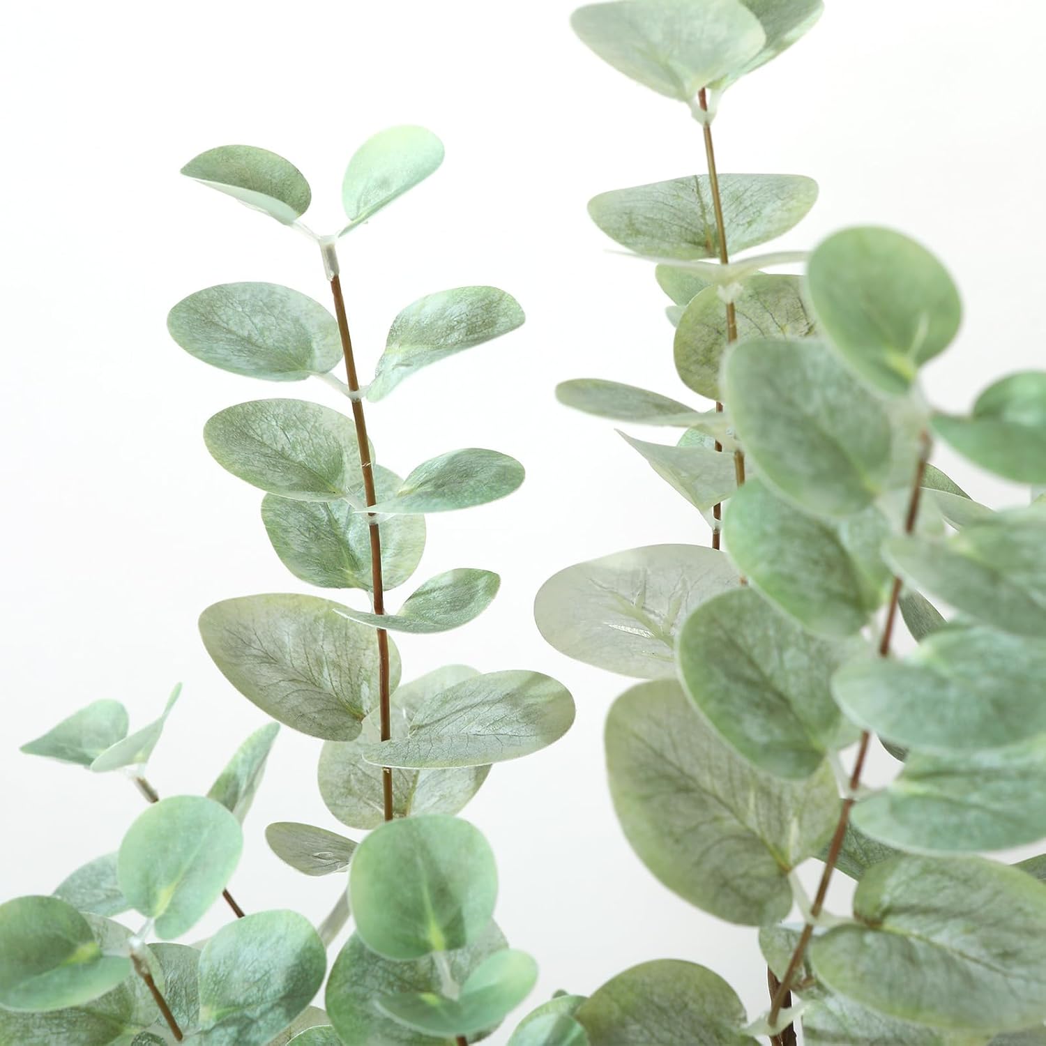 PISKOAN 4ft Artificial Eucalyptus Tree with Natural Wood Trunk and Lifelike Leaves