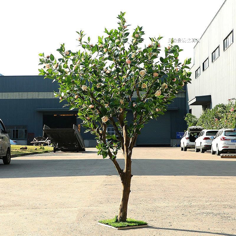 Artificial Camellia Tree 1mx08m Realistic Fake Plant Decor