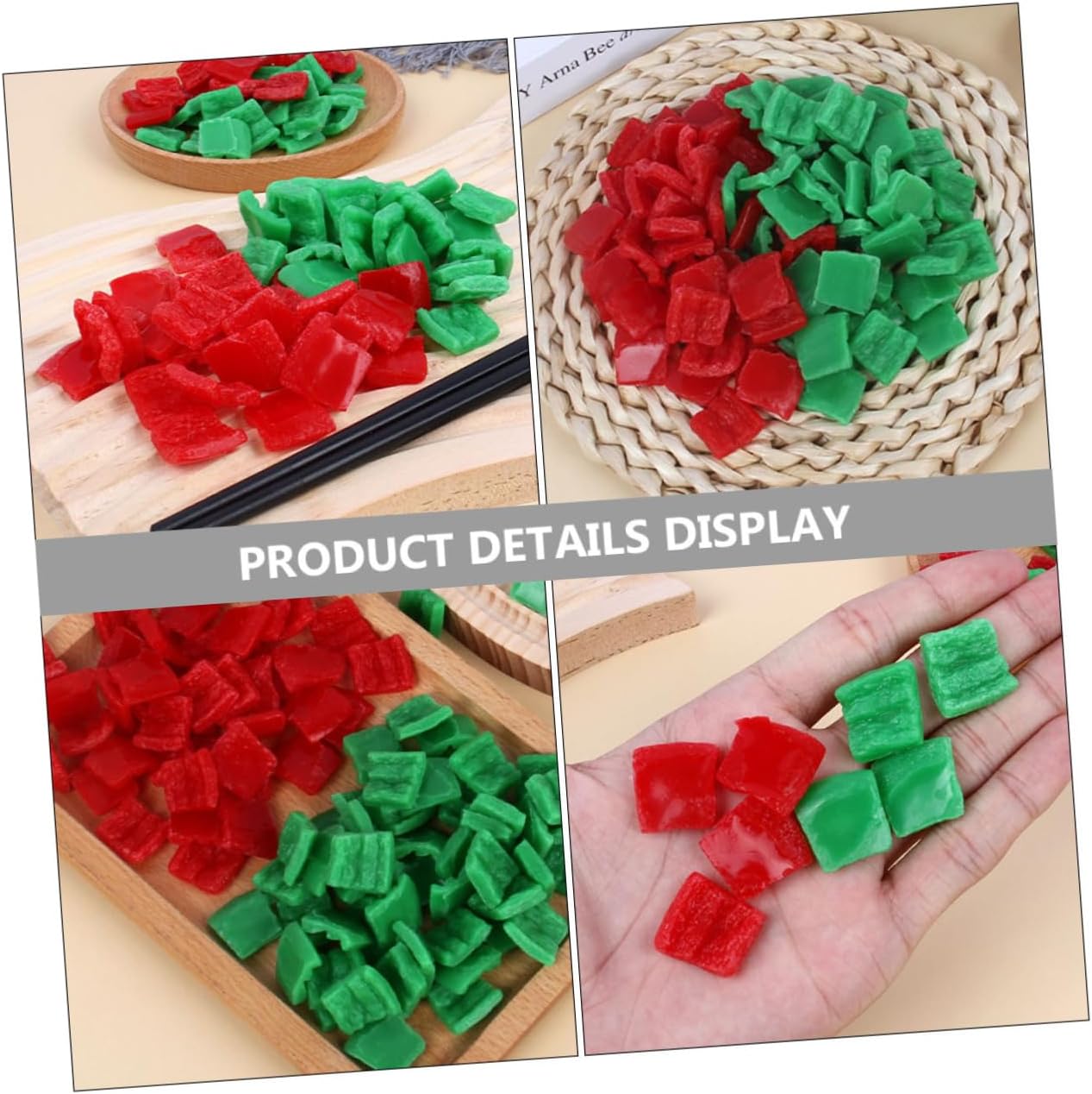 25PCS Artificial Pepper Slice Decor for Home Restaurant Display