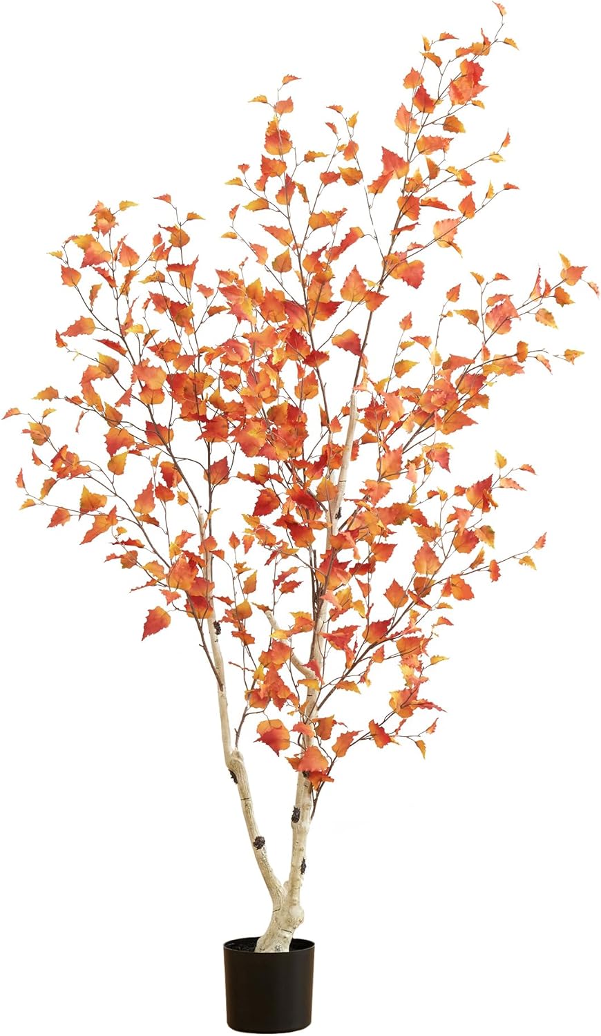 Nearly Natural 6ft Autumn Birch Artificial Fall Tree