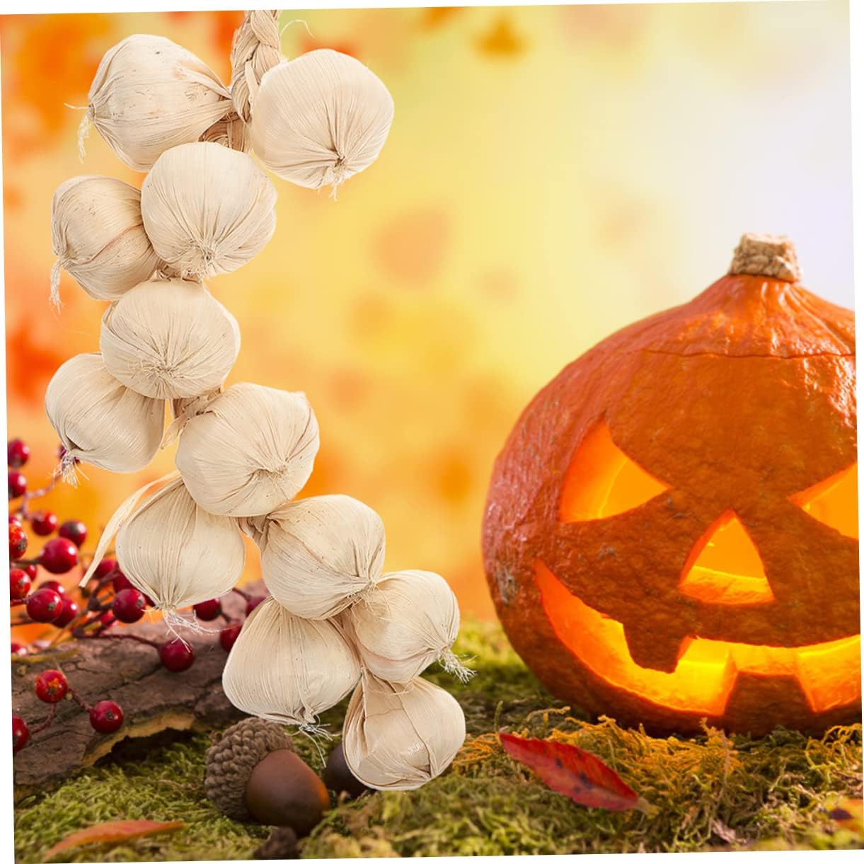2pcs Artificial Garlic Wall Hanging Decor for Farmhouse Style