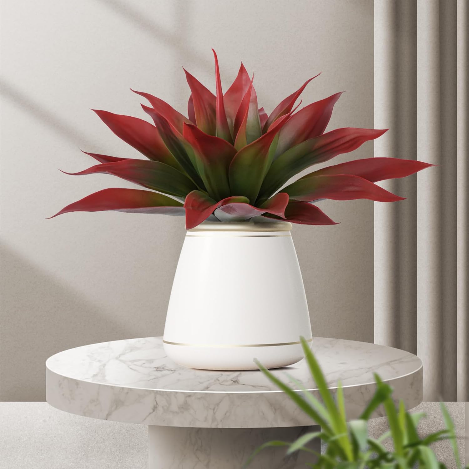 Ttranewsoo Artificial Agave Plants 2Pack 22 Red