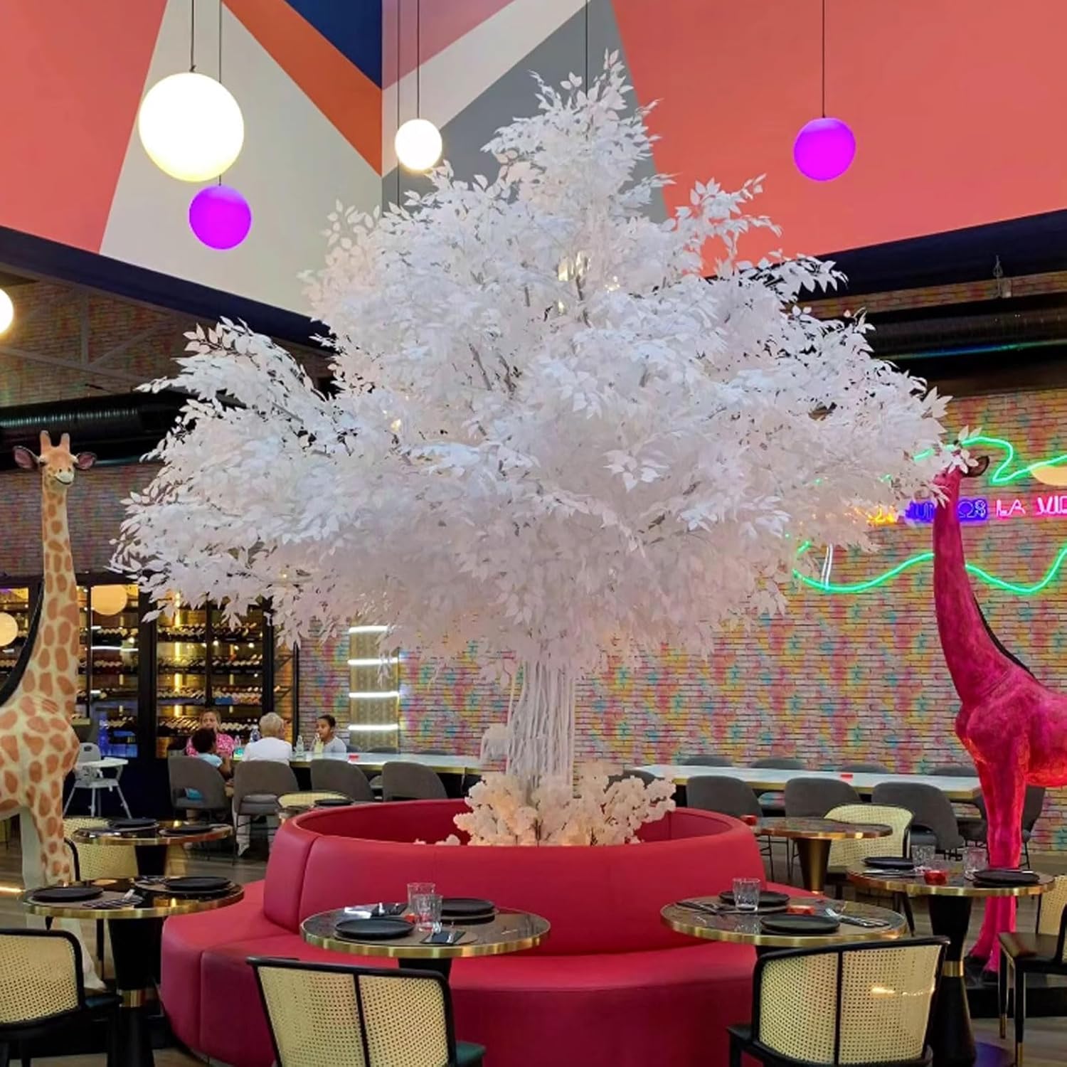 White Artificial Banyan Tree 1x08m for Indoor Dcor