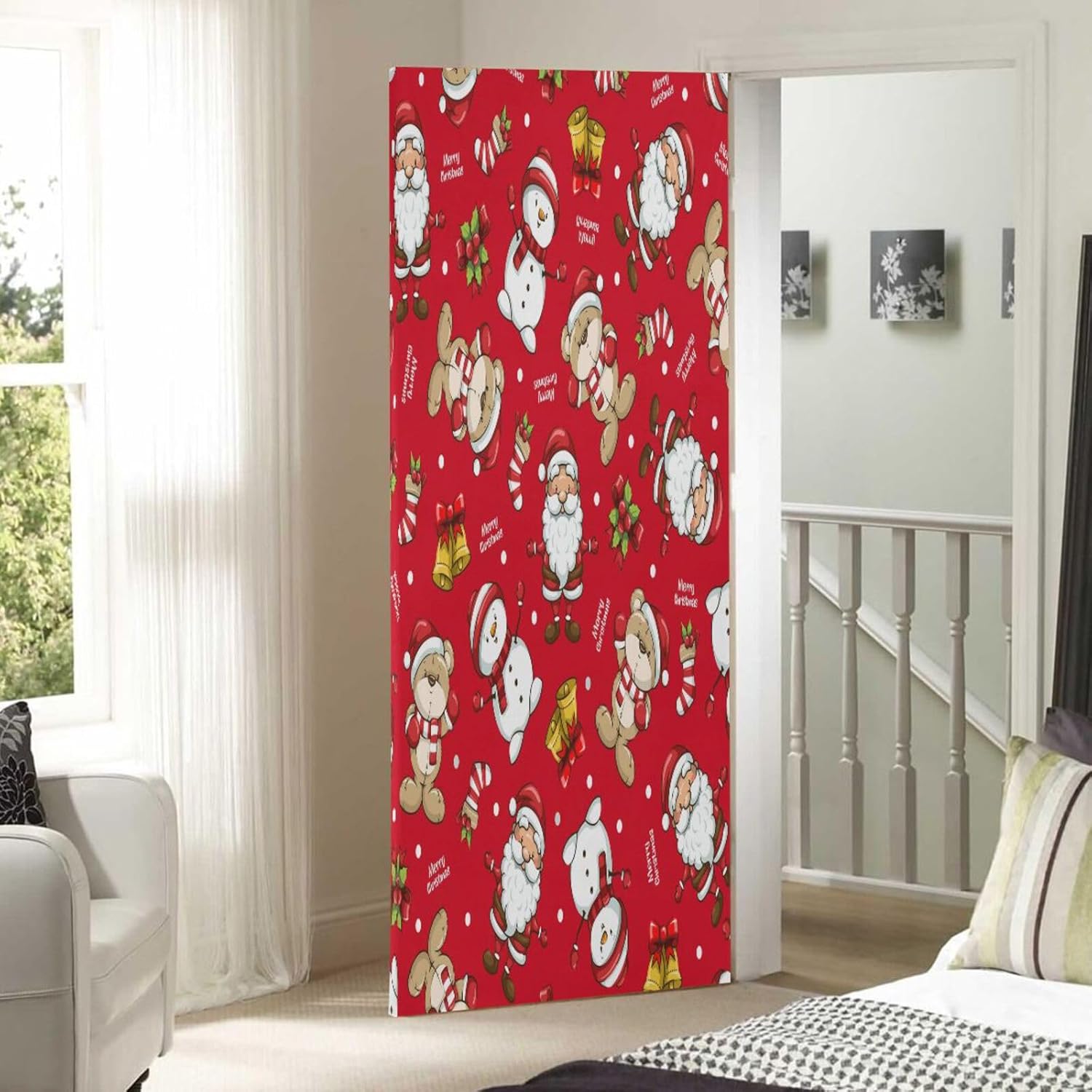 Susiyo Santa Bear Bell Halloween Door Cover